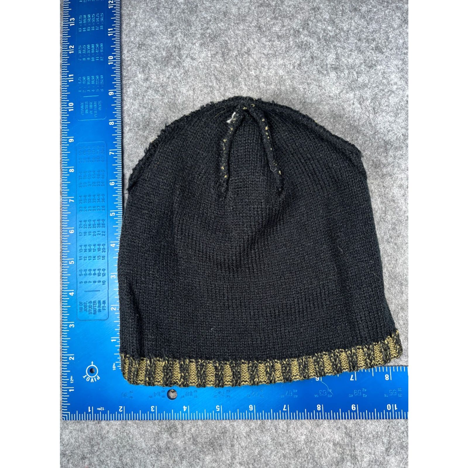 Vintage Kurtz Beanie Toque Adult One Size Black Beige Knit 100% Acrylic Ski Winter Size ONE SIZE - 5 Thumbnail