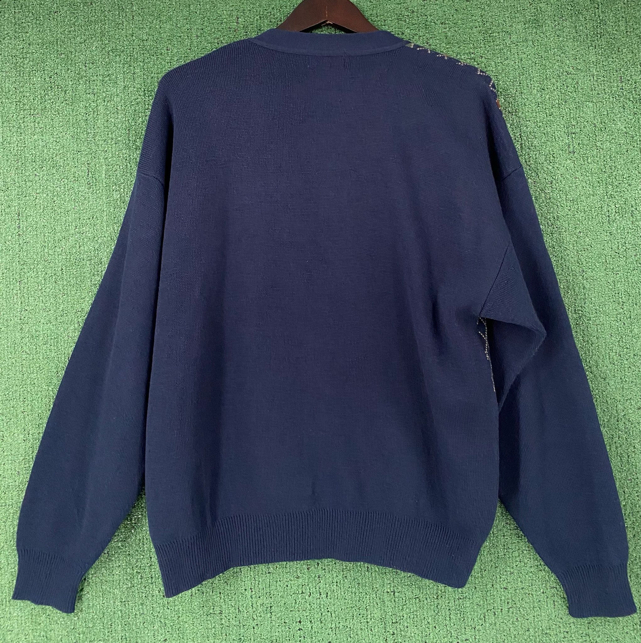 Alfani 90’s Alfani Navy Argyle Patterned Cardigan Sweater Large Size US L / EU 52-54 / 3 - 5 Thumbnail