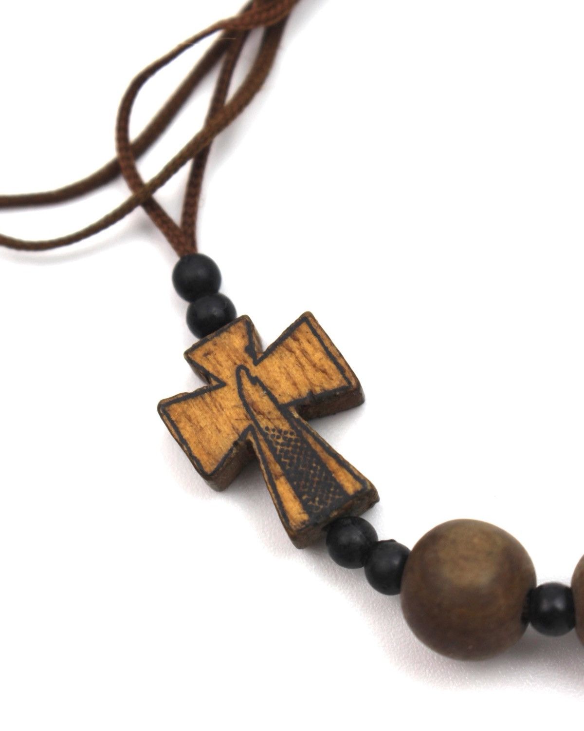 If Six Was Nine 2000S JAPANESE MADE WOOD CROSS BEADED CORD BRACELET Size ONE SIZE - 3 Thumbnail