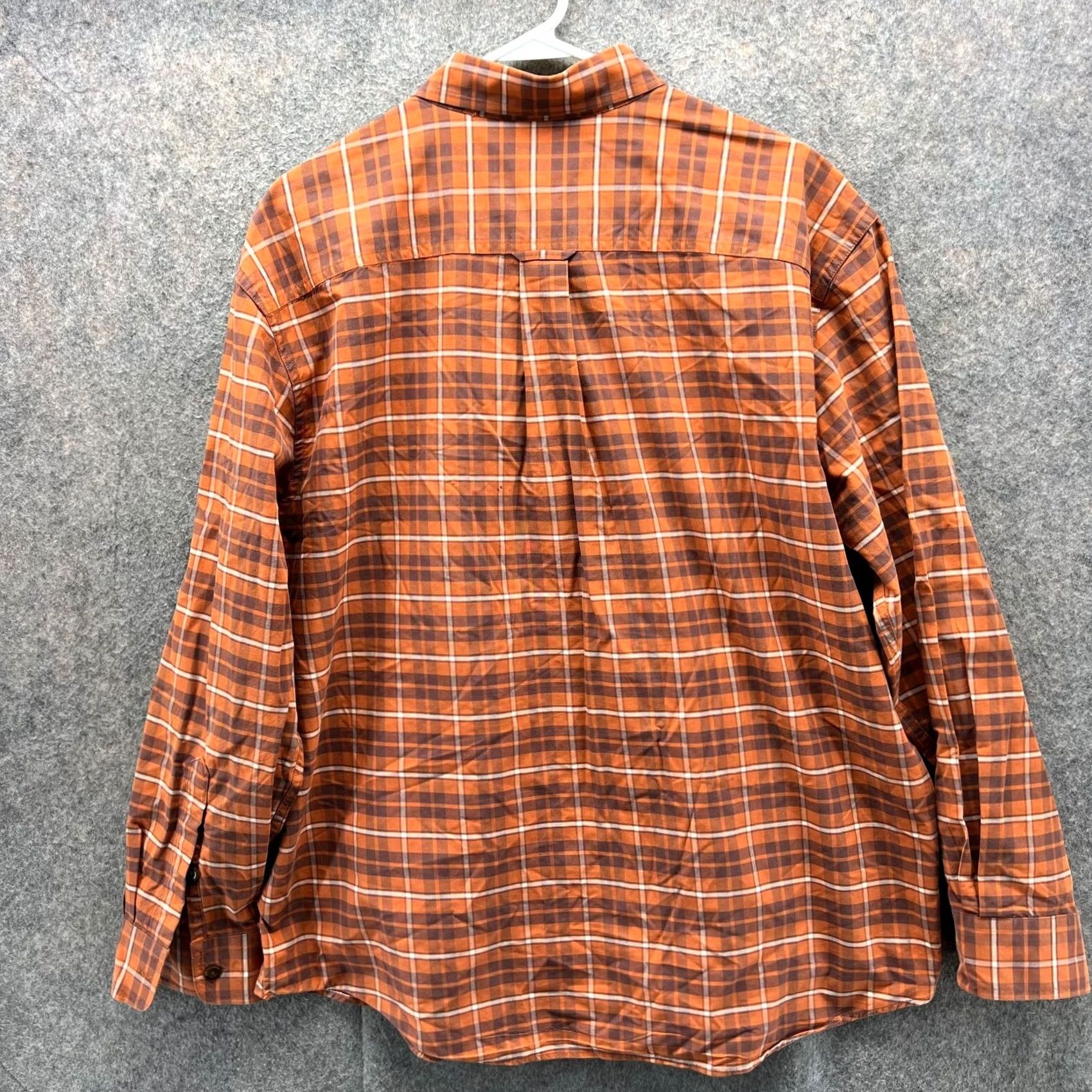 Orvis VINTAGE Orvis Shirt Mens L Orange Button Down Preppy Cotton Tattersall Plaid Flannel Size US L / EU 52-54 / 3 - 2 Thumbnail