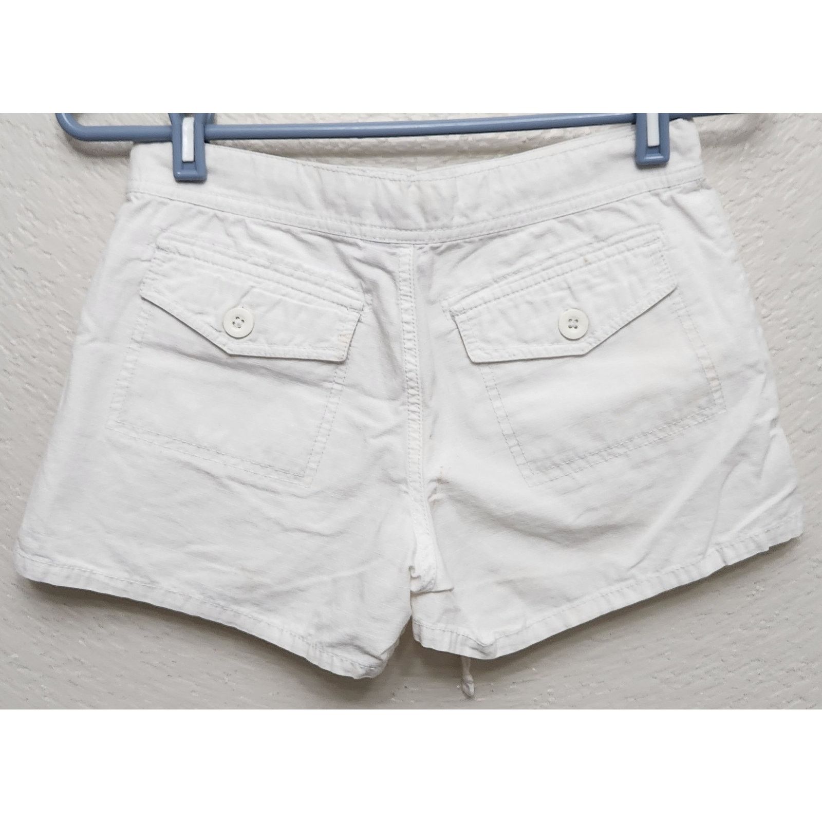 Other Be Bop White Flat Front Slashed Pockets Chino Shorts 3 Size 28" / US 6 / IT 42 - 3 Thumbnail
