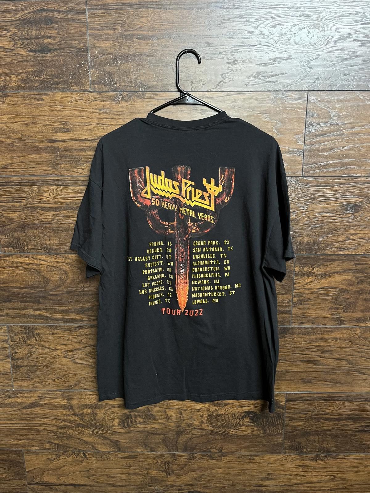 Designer Judas Priest 2022 Tour T-shirt - 50 Heavy Metal Shirt - XL Size US XL / EU 56 / 4 - 2 Thumbnail