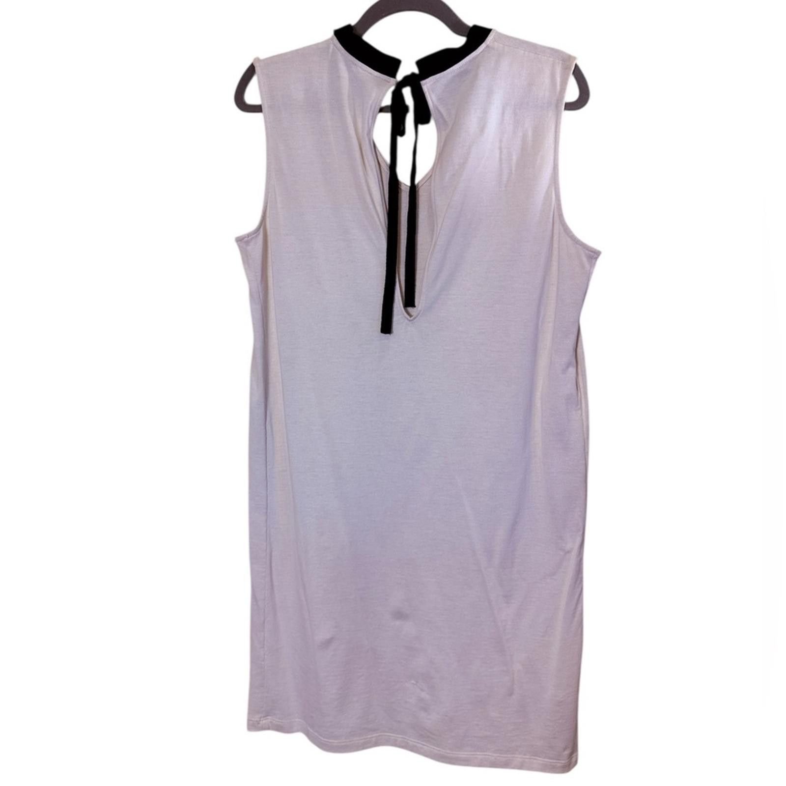 Marni Marni Modern Cream Black Sleeveless Cotton Mini Dress Sz 42 Size L / US 10 / IT 46 - 3 Thumbnail