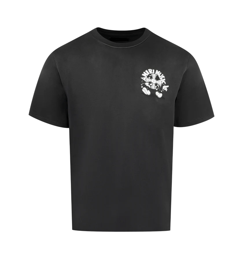 o1h1sh10525 Music Record T-Shirt in Black