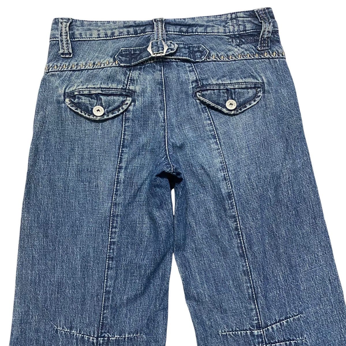 Marithe + Francois Girbaud Marithe Francois Girbaud Denim Super Flare Low Rise Jeans Size 28" / US 6 / IT 42 - 10 Thumbnail