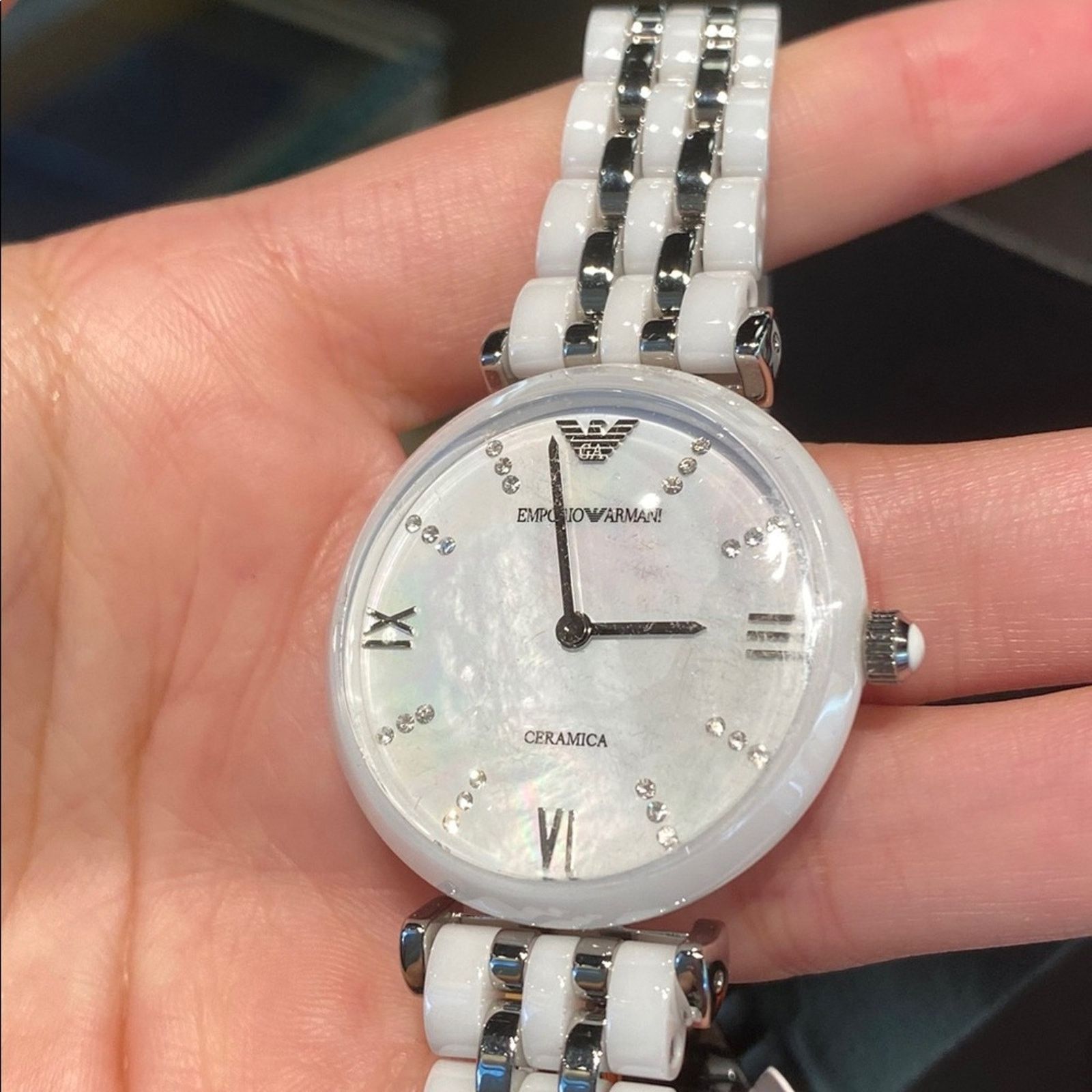 Emporio Armani Emporio Armani AR1488 White Ceramic Watch Size ONE SIZE - 6 Thumbnail
