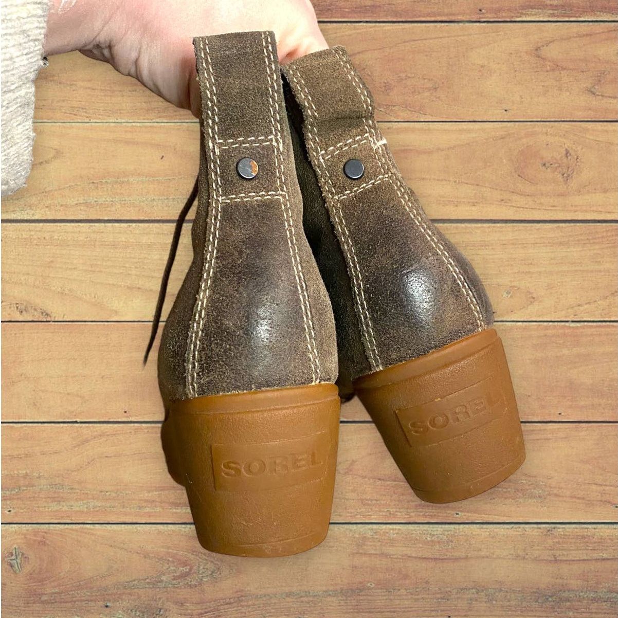 SOREL Sorel Toronto Waterproof Sage Suede Wedges Ankle Boots 6 Size US 6 / IT 36 - 4 Thumbnail