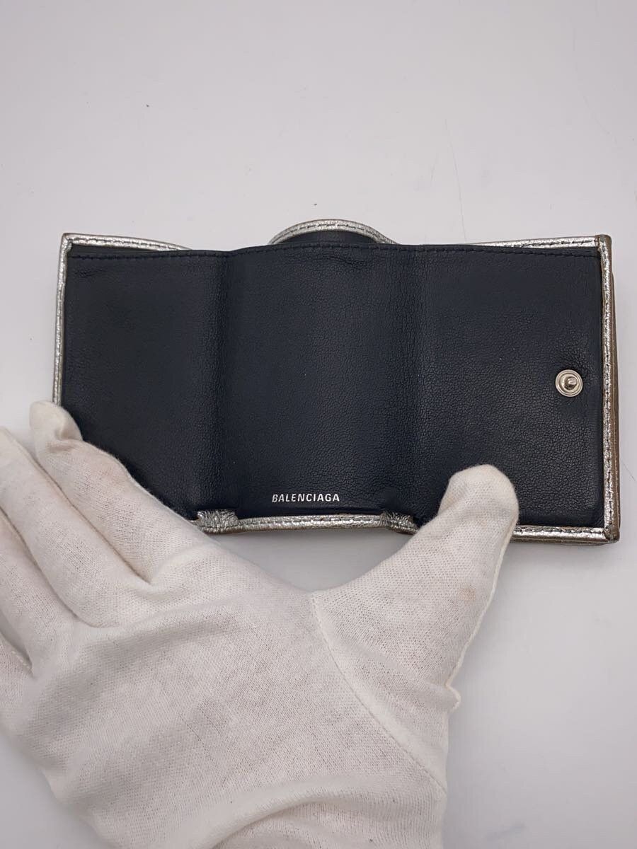 Balenciaga Balenciaga Leather Tri-Fold Wallet Khaki Size ONE SIZE - 8 Thumbnail