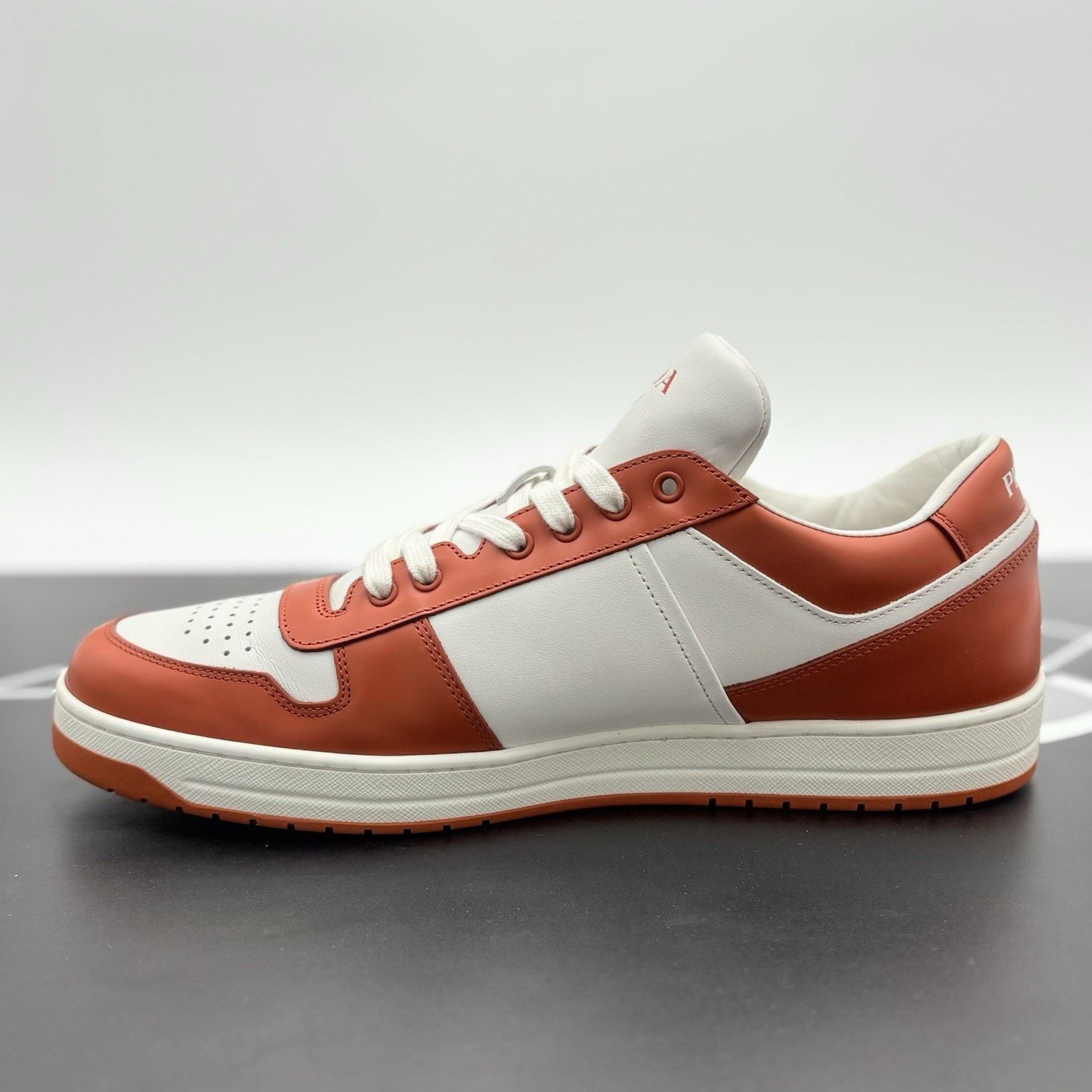 Prada Prada Downtown Low Leather ' Orange White ' | SUPER CLEAN! Size US 11 / EU 44 - 4 Thumbnail