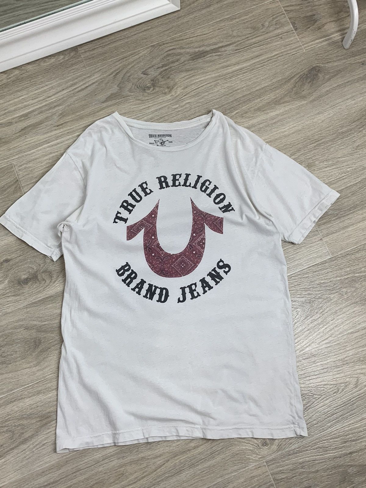 True Religion Treue Religion White T-Shirt Big Logo Size:L Size US L / EU 52-54 / 3 - 3 Thumbnail