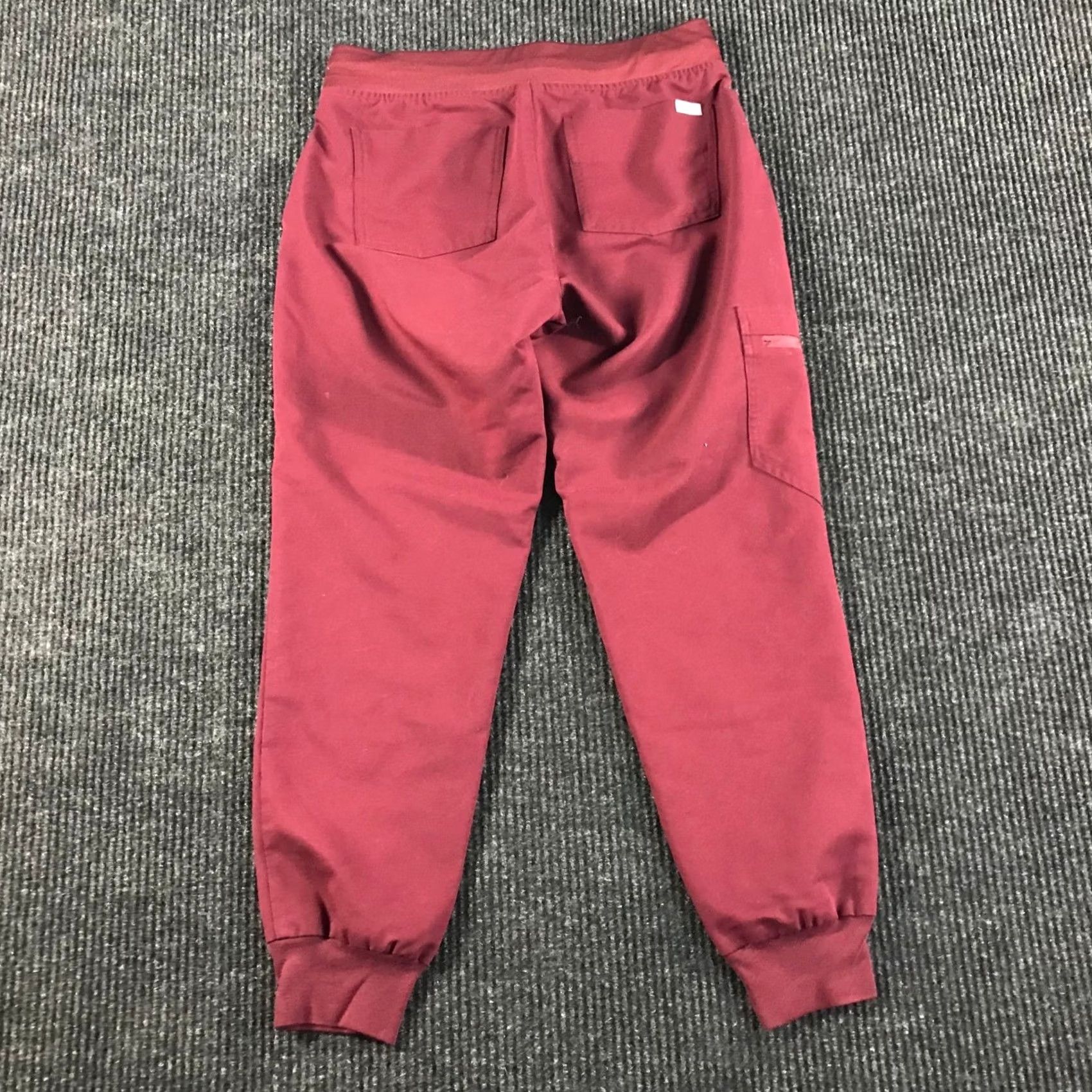 Vintage FIGS Zamora Jogger Scrub Pants - Womens S - Burgundy Maroon Technical Size 28" / US 6 / IT 42 - 4 Thumbnail