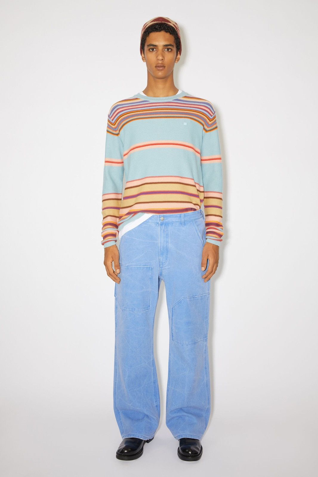 Acne Studios Acne Studios patch canvas trousers powder blue size medium Size US 32 / EU 48 - 2 Thumbnail