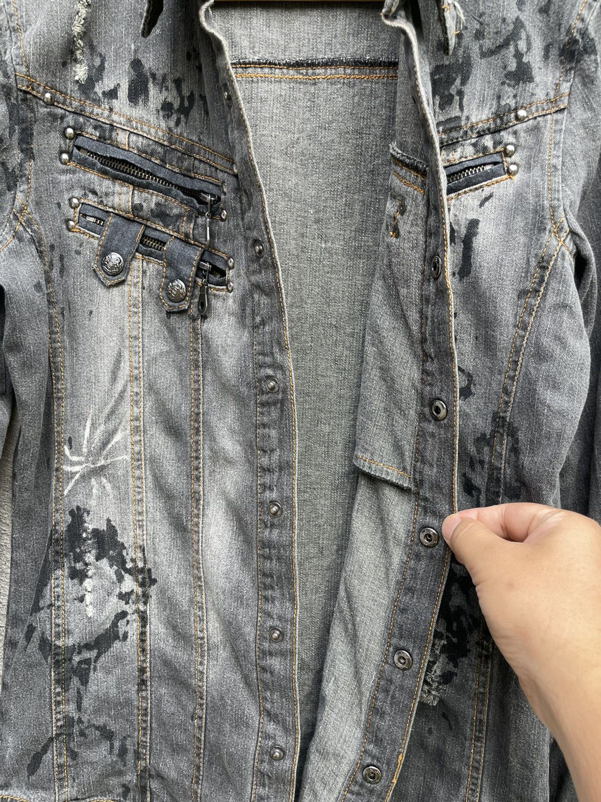 In The Attic In The Attic Changeabl Design Denim Jacket Distressed Size US M / EU 48-50 / 2 - 4 Thumbnail