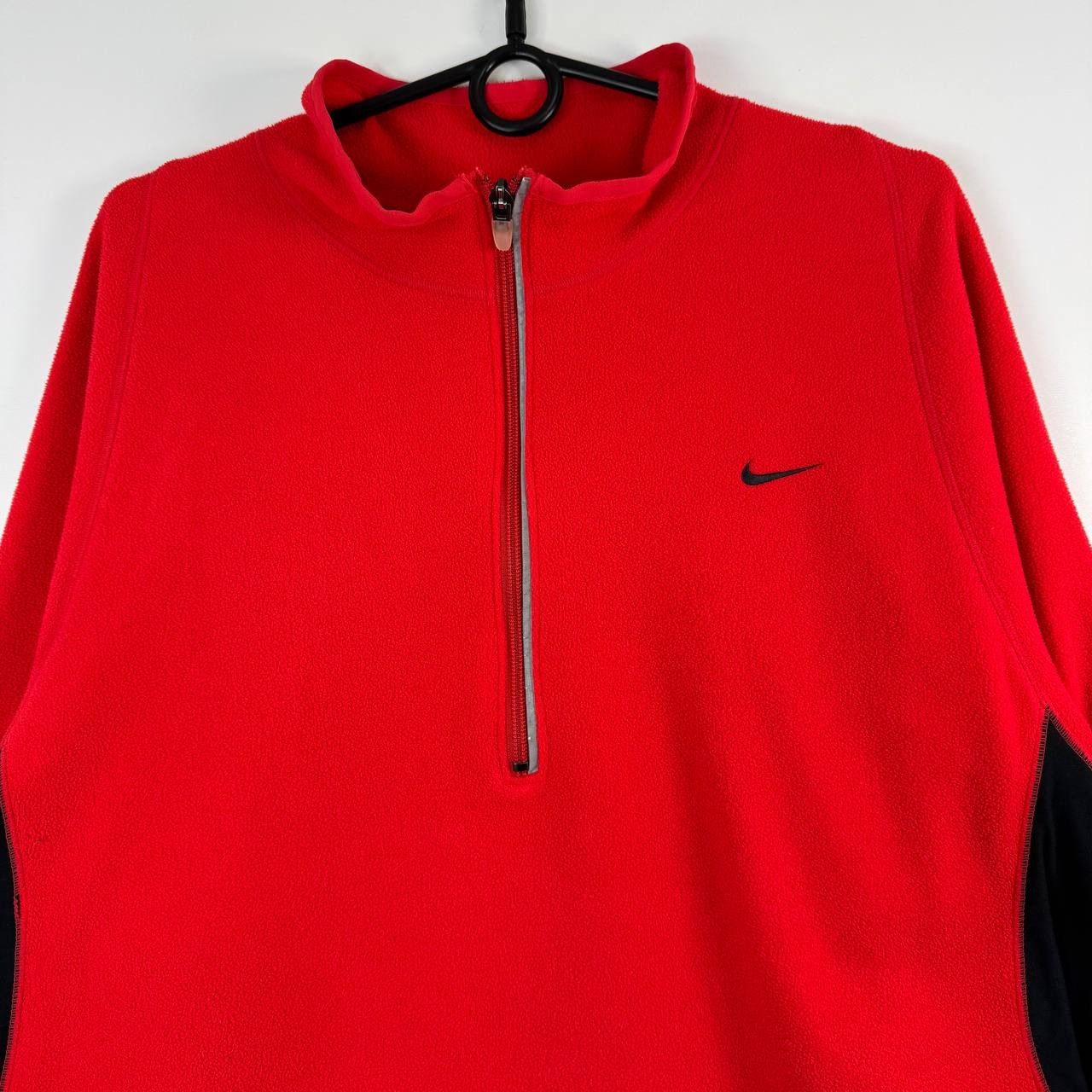 Nike Vintage Nike Therma-FIT Quarter Zip Fleece Pullover Red XL Size US XL / EU 56 / 4 - 2 Thumbnail