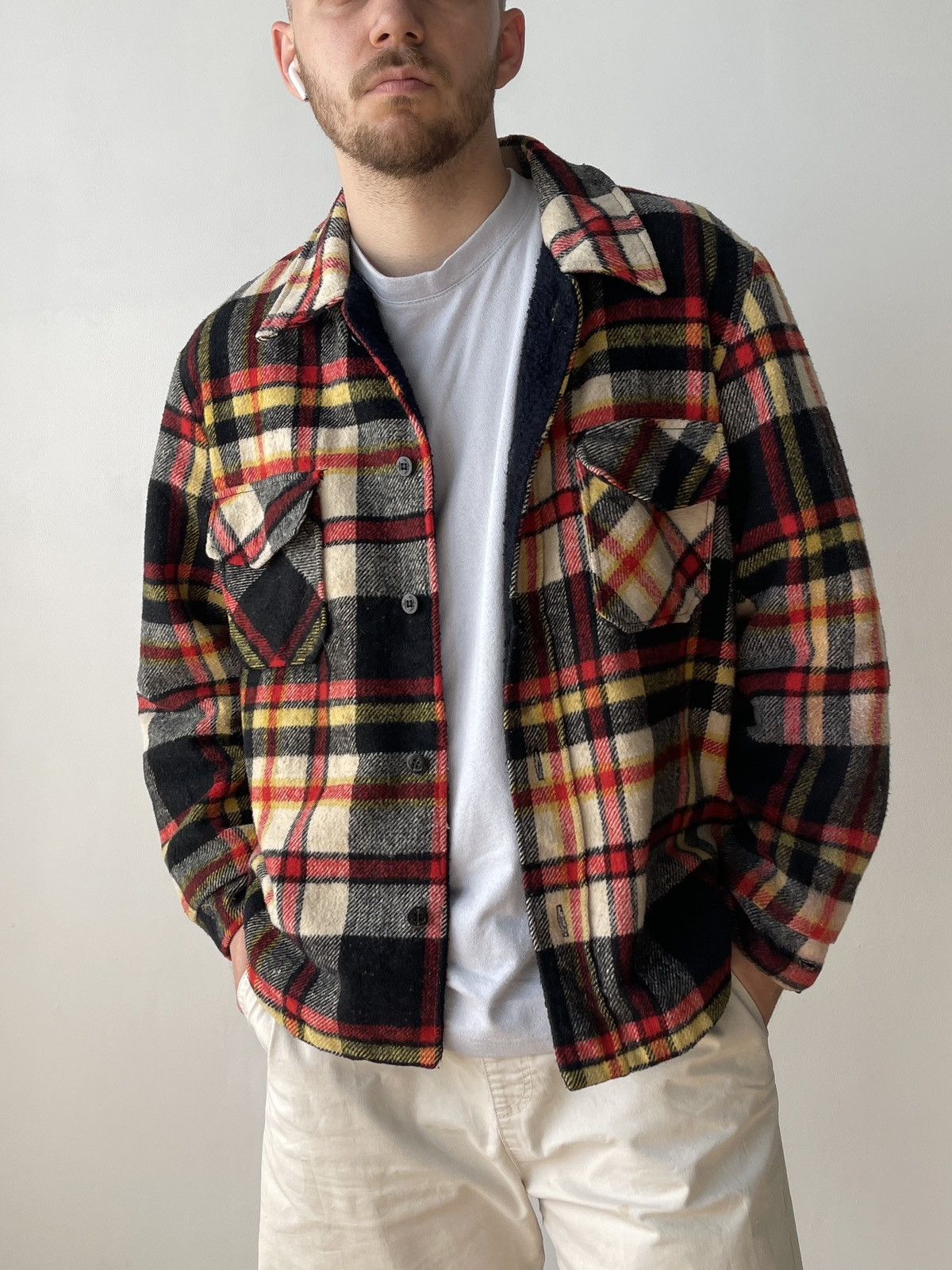 Proper Cloth × Vintage Vintage Proper Care Flannel Wool Fleece Jacket Size M USA Size US M / EU 48-50 / 2 - 1 Thumbnail