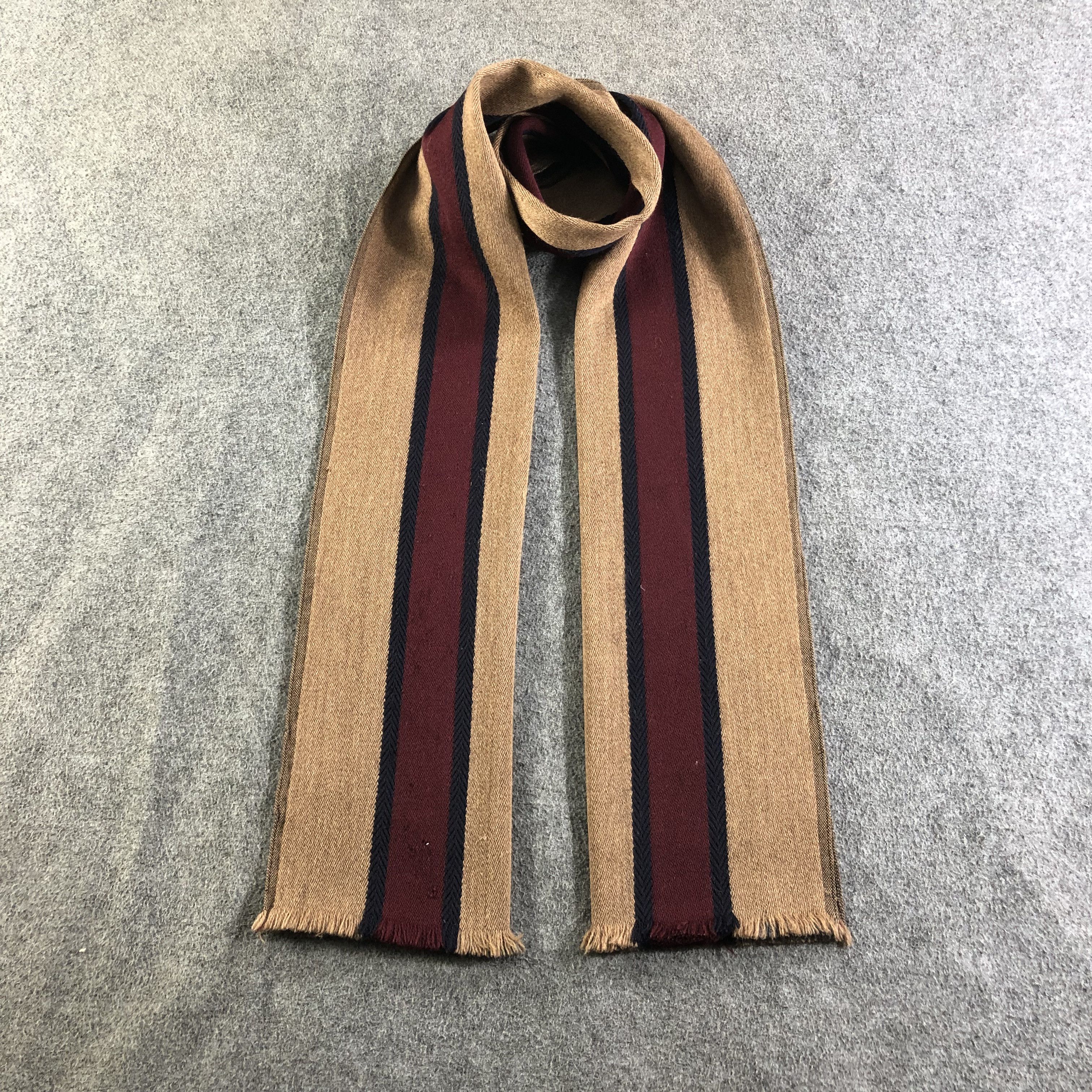 Brooks Brothers Brooks Brothers Striped Wool Scarf Muffler Neckwear V2183 Size ONE SIZE - 1 Thumbnail