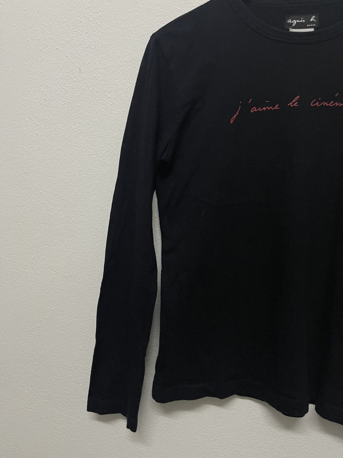 Designer × Vintage × agnes b. 90s AGNES B LONG SLEEVE TSHIRT SPELL OUT MADE IN PORTUGAL Size M / US 6-8 / IT 42-44 - 4 Thumbnail
