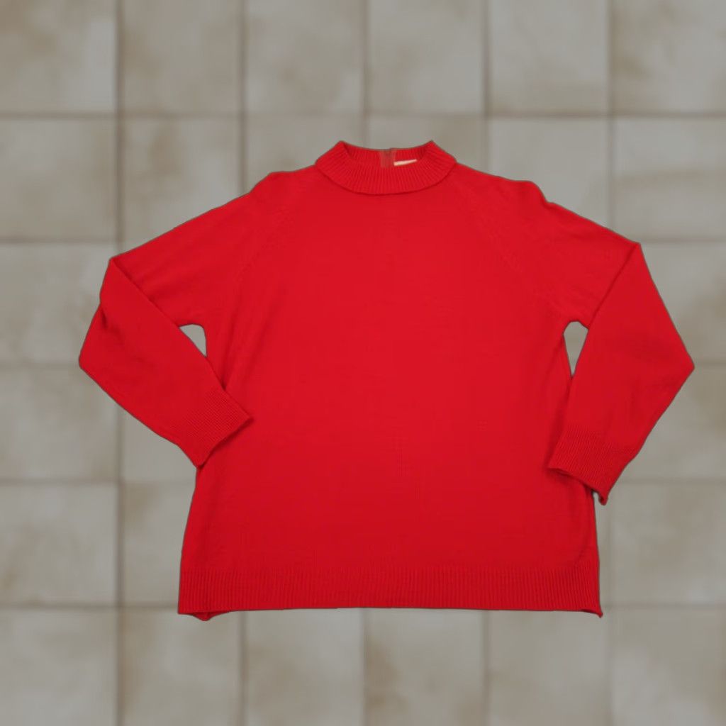 Vintage VINTAGE True Vintage Sweater Womens 40 Red High Neck Long Sleeve Knit 60s 70s Casual Size S / US 4 / IT 40 - 1 Thumbnail