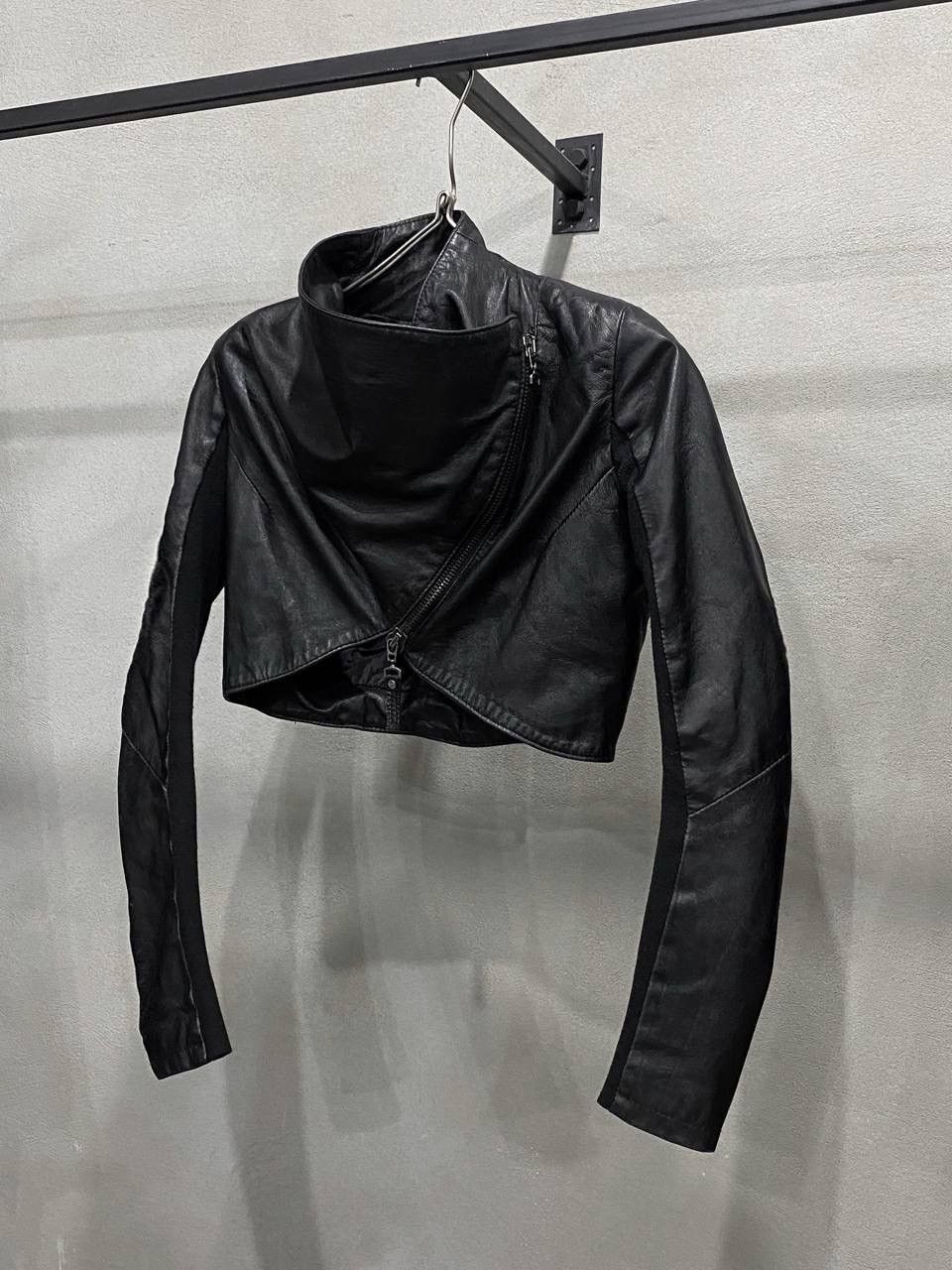 Other Italian Horse Leather Asymmetric Crop Jacket Size S / US 4 / IT 40 - 2 Thumbnail