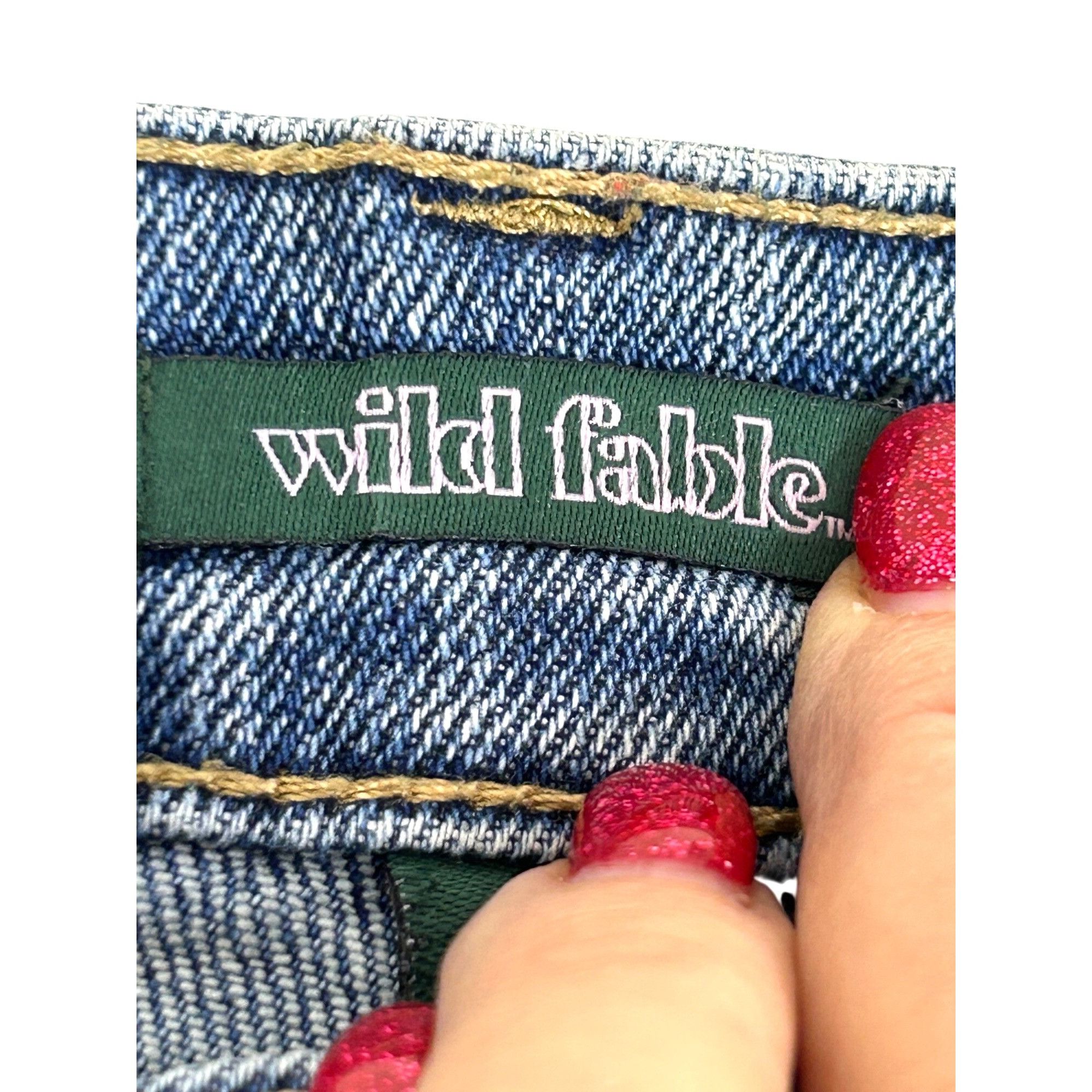 Other Wild Fable Women’s Jeans 0 Blue High Rise Distressed Tapered Size 25" / US 0 / IT 36 - 3 Thumbnail