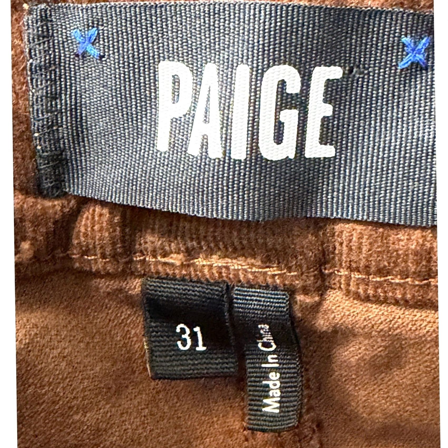 Paige Paige Dark Argan Brown Corduroy Flare Jeans High Rise Womens 31 Jeans Size 24" / US 00 / IT 34 - 3 Thumbnail