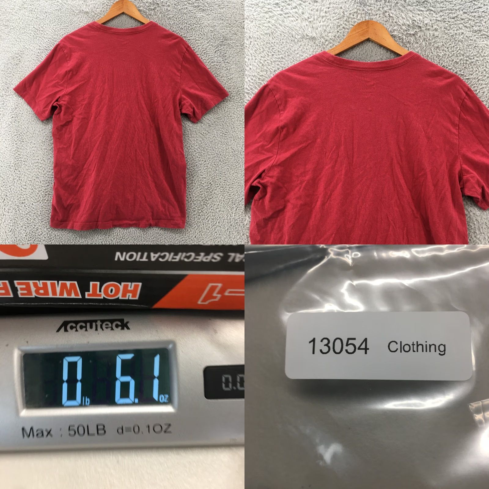 Nike Nike Tee Short Sleeve Mens L Red Cotton Crew Neck Pullover Casual Size US L / EU 52-54 / 3 - 8 Thumbnail