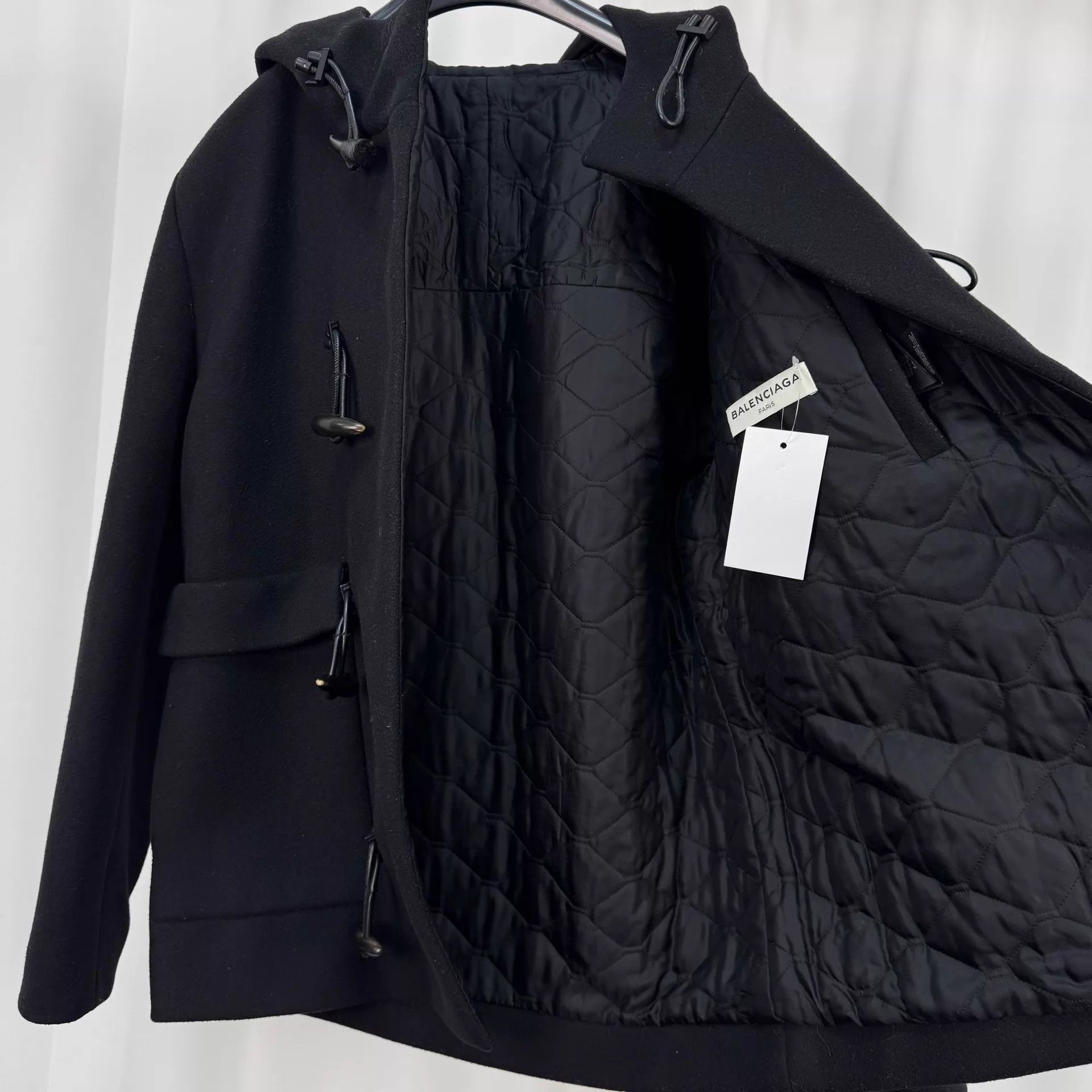 Balenciaga Balenciaga Black Wool Horn Button Coat 50 98 New 1stB Sticky Size US M / EU 48-50 / 2 - 5 Thumbnail