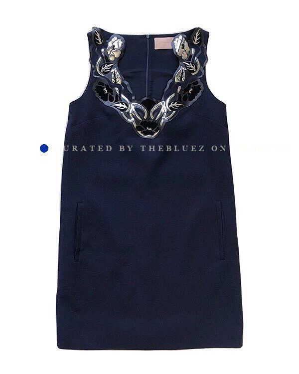 Christopher Kane Christopher Kane Leather Appliqué Wool Dress Size XS / US 0-2 / IT 36-38 - 1 Thumbnail