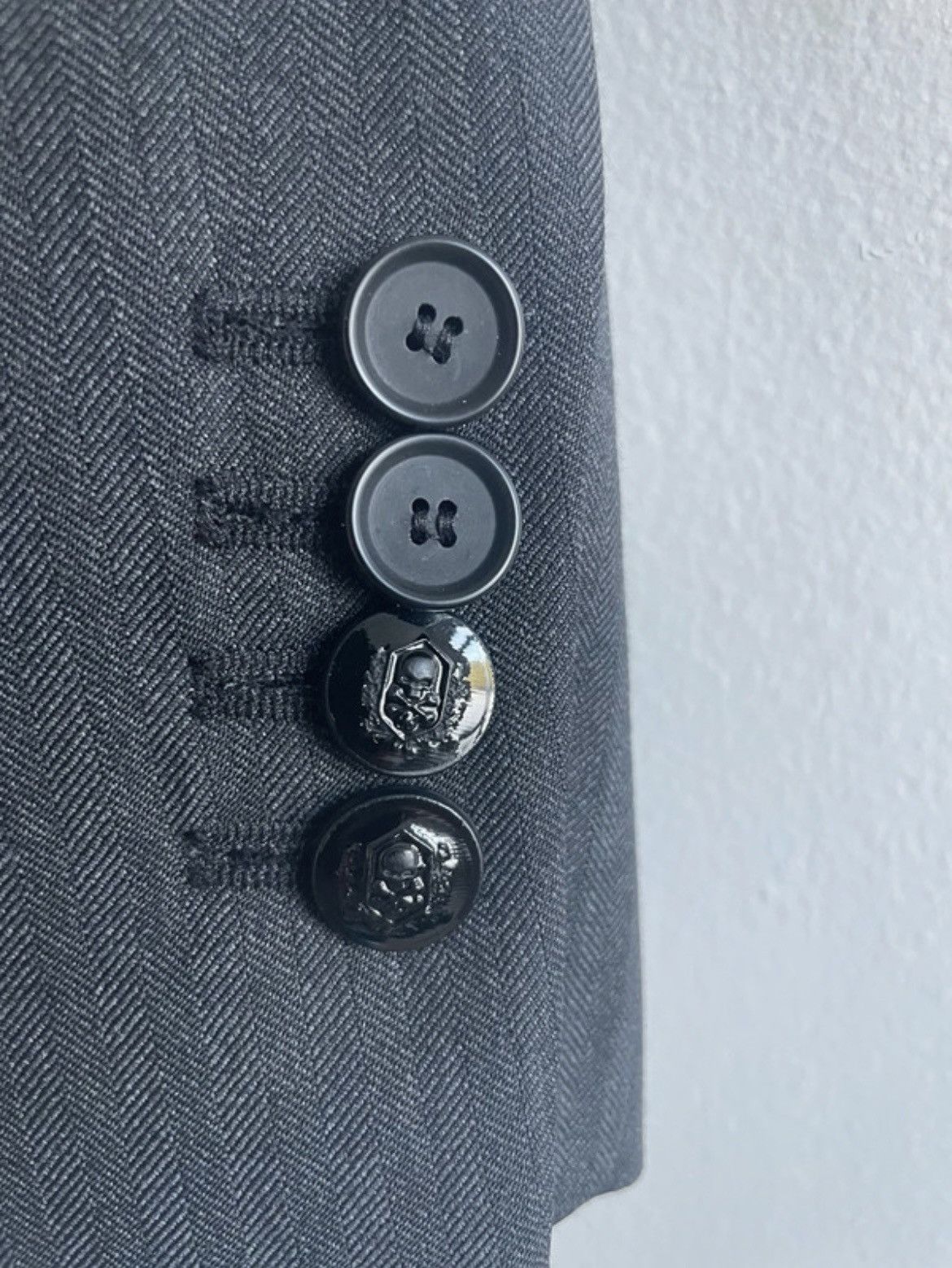 The Kooples The Kooples Grey Herringbone Wool Blazer EU 46 / Slim S Size 36R - 4 Thumbnail
