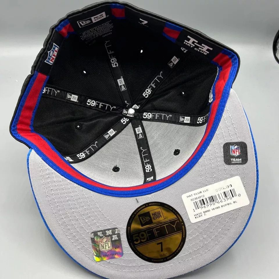New Era Buffalo Bills Hat Men 7 59Fifty New Era NFL Fitted Hat Club Size ONE SIZE - 7 Thumbnail
