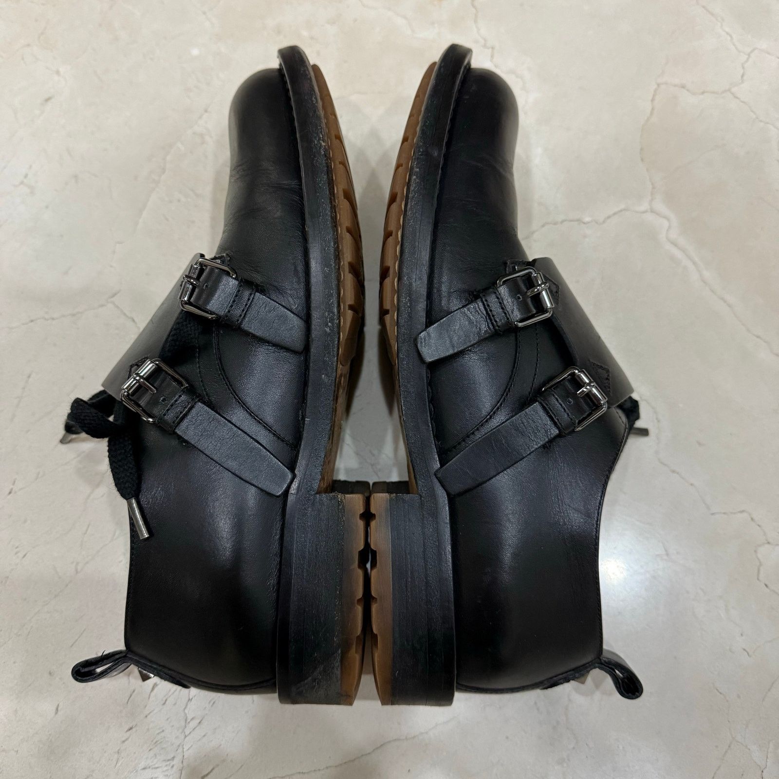 Valentino $1195 Value Black Valentino Garavani Double Monk Strap Shoe Size US 8 / EU 41 - 6 Thumbnail