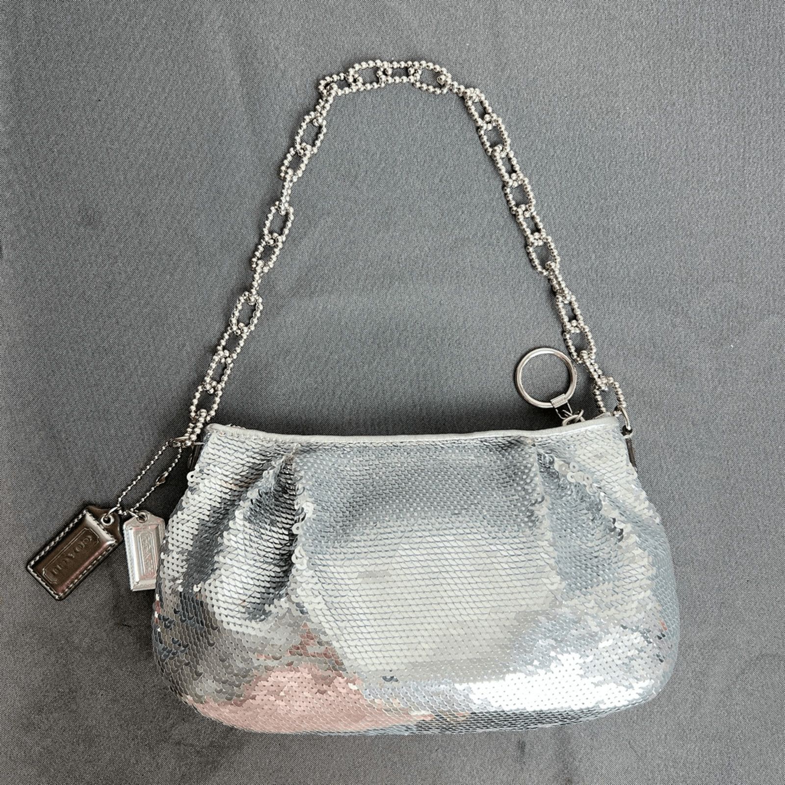 Coach COACH Vintage Poppy Sliver Sequined Evening Bag RARE 14368 Size ONE SIZE - 2 Thumbnail