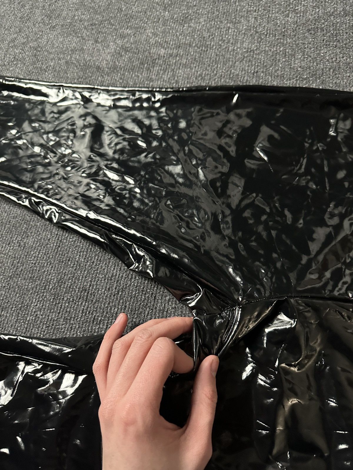 Other SEXY 18+ 🚨 LUXURY BLACK PATENT LATEX Y2K PANTS Size 26" / US 2 / IT 38 - 8 Thumbnail