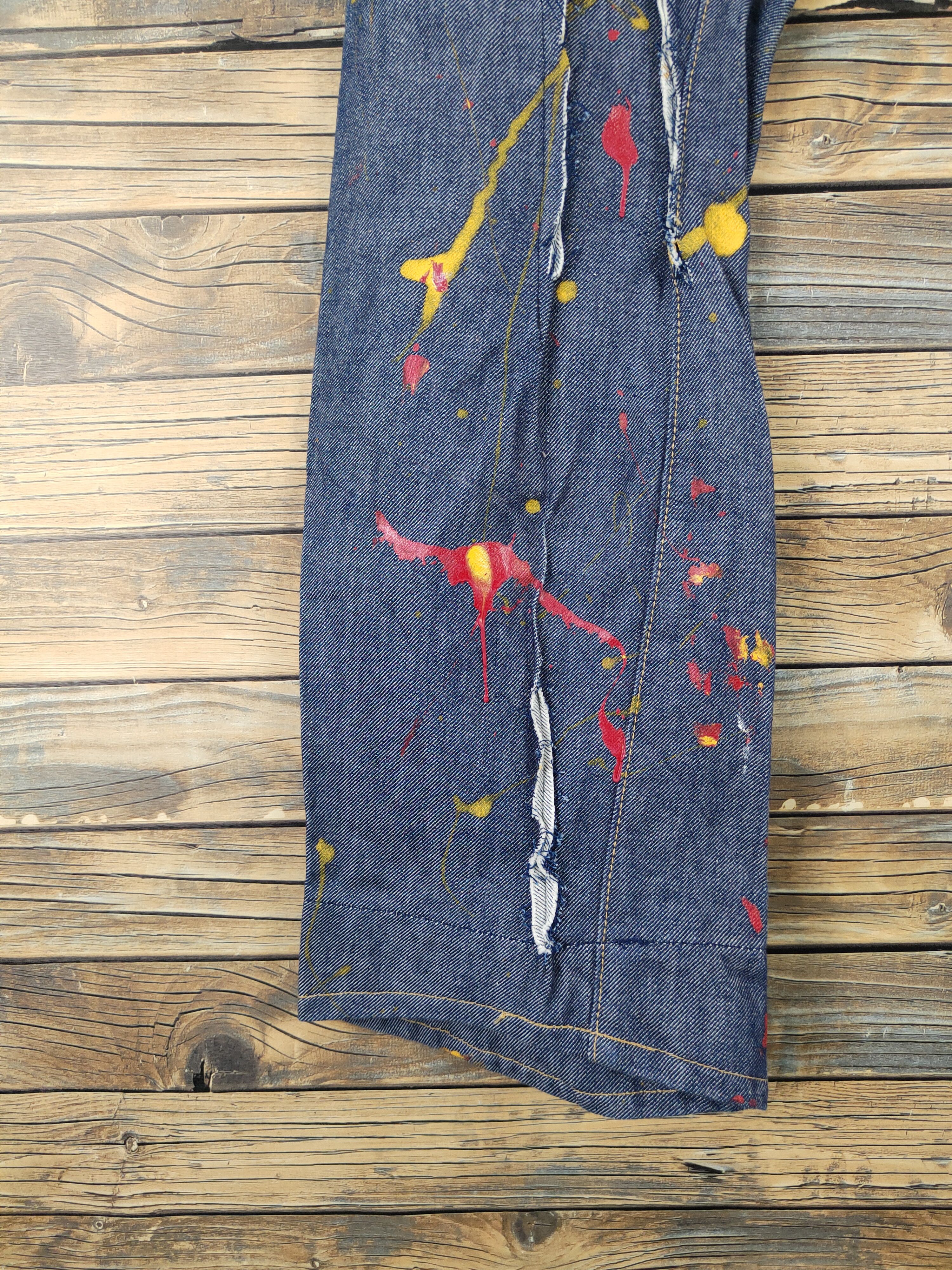 Levi's Levi's Engineered painted Comisen Ripped denim Jeans #W2092 Size US 30 / EU 46 - 10 Thumbnail