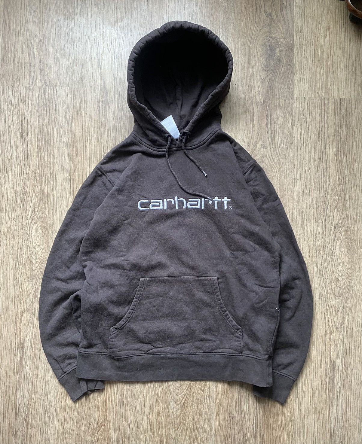 Carhartt × Vintage CARHARTT DETROIT COLLEGE BIG LOGO BOXY Y2K VINTAGE HOODIE Size US S / EU 44-46 / 1 - 1 Thumbnail