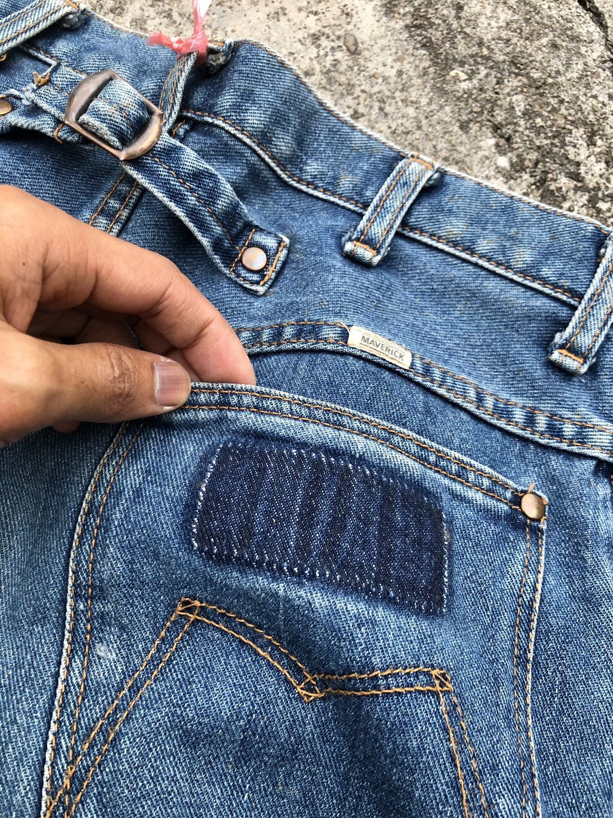 Vintage BAGGY‼️‼️VINTAGE MAVERICK SELVEDGE BUCKLE BACK DENIM Size US 29 - 6 Thumbnail
