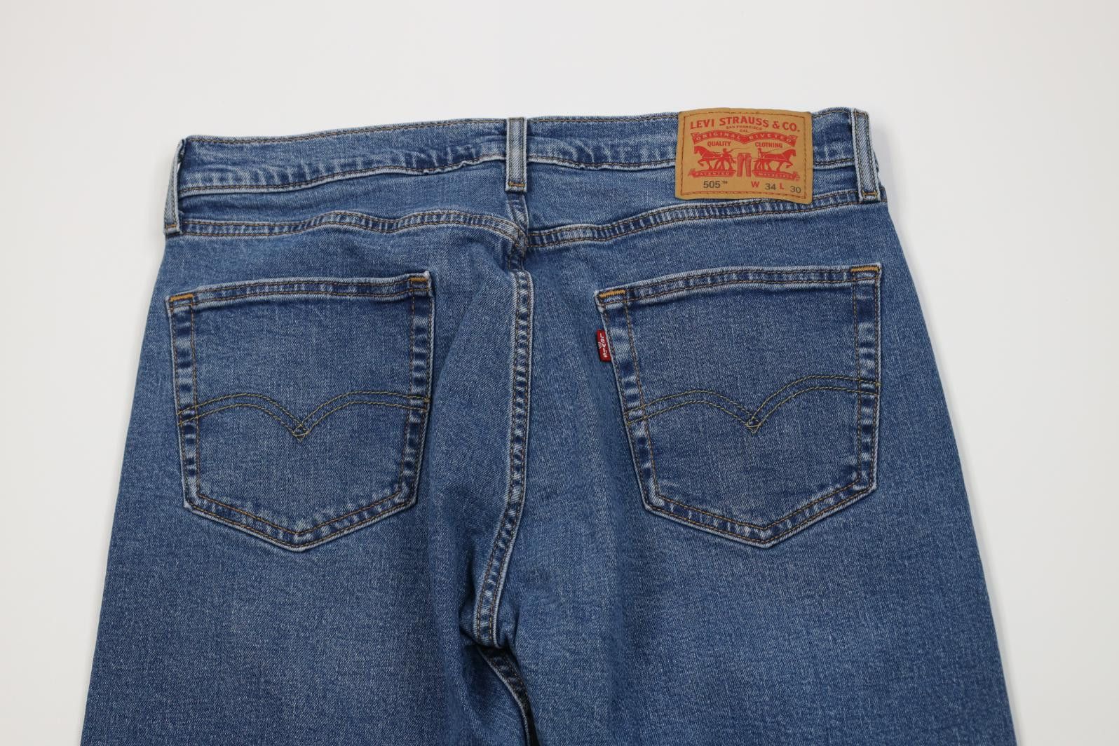 Levi's Vintage Y2K Levis 505 Regular Straight Leg Denim Jeans Blue Size US 34 / EU 50 - 9 Thumbnail