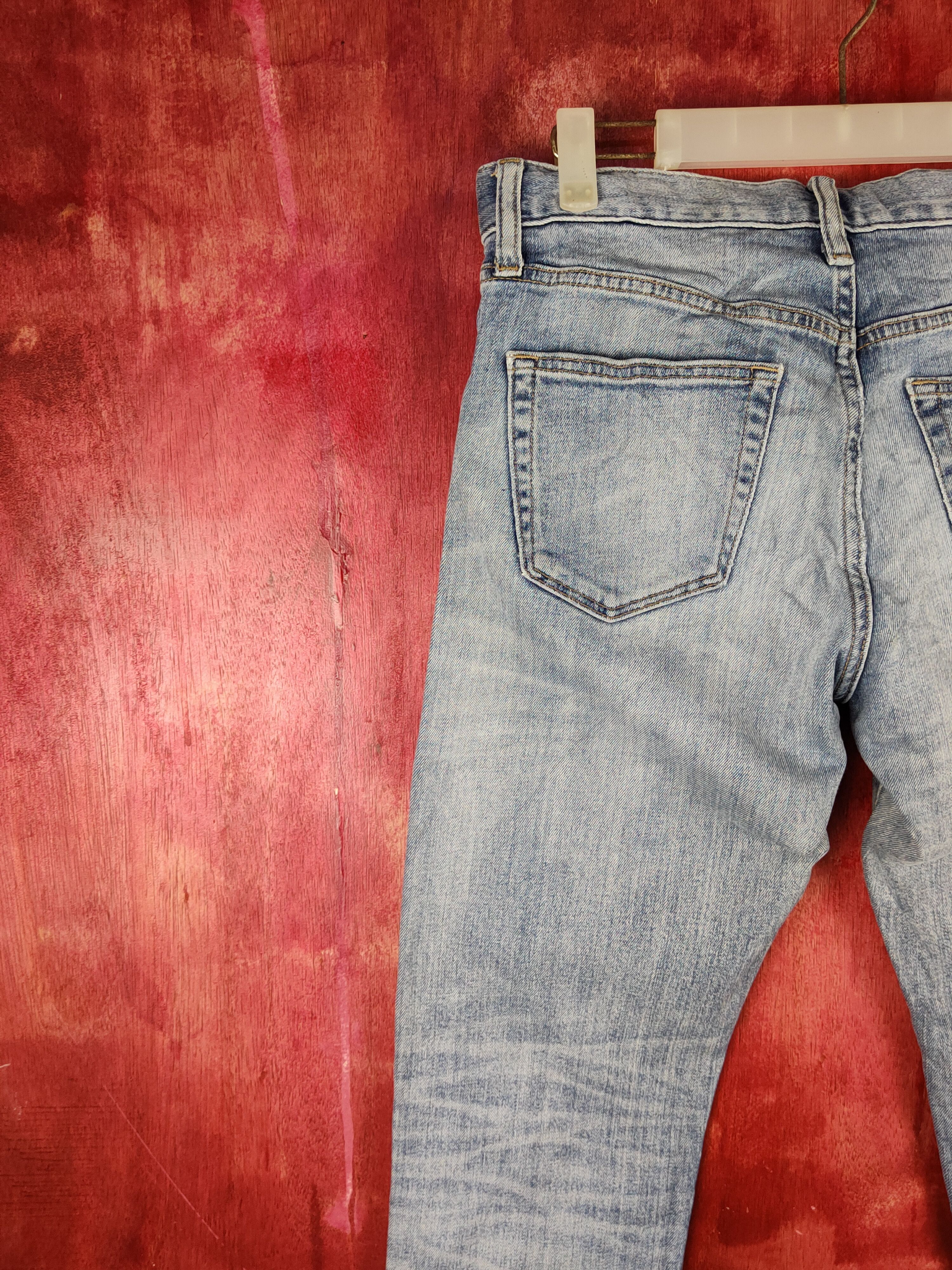Japanese Brand Uniqlo Blue Distressed Multipocket Denim #S1589 Size US 29 - 9 Thumbnail
