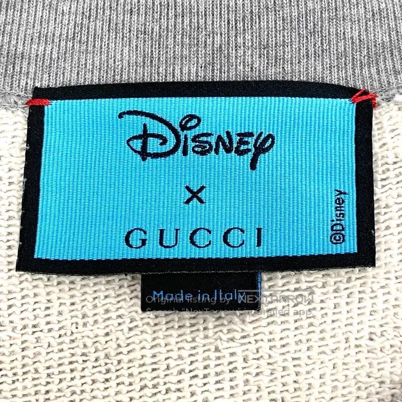 Gucci Gucci Gray letter Donald Duck printed cotton round-neck lo Size US XS / EU 42 / 0 - 7 Thumbnail