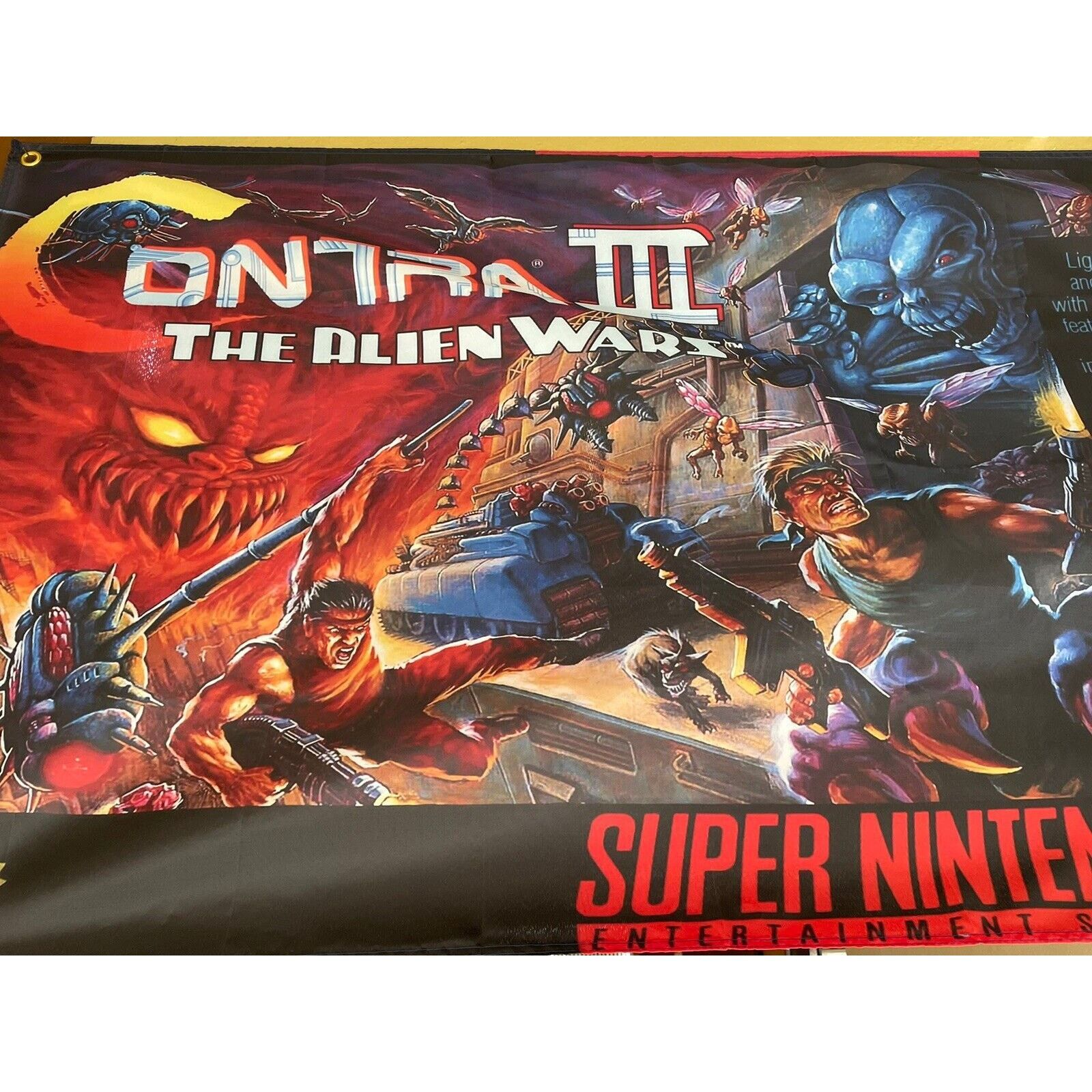 Other Contra 3 III: The Alien Wars 5' Flag Super Nintendo SNES Size ONE SIZE - 2 Thumbnail