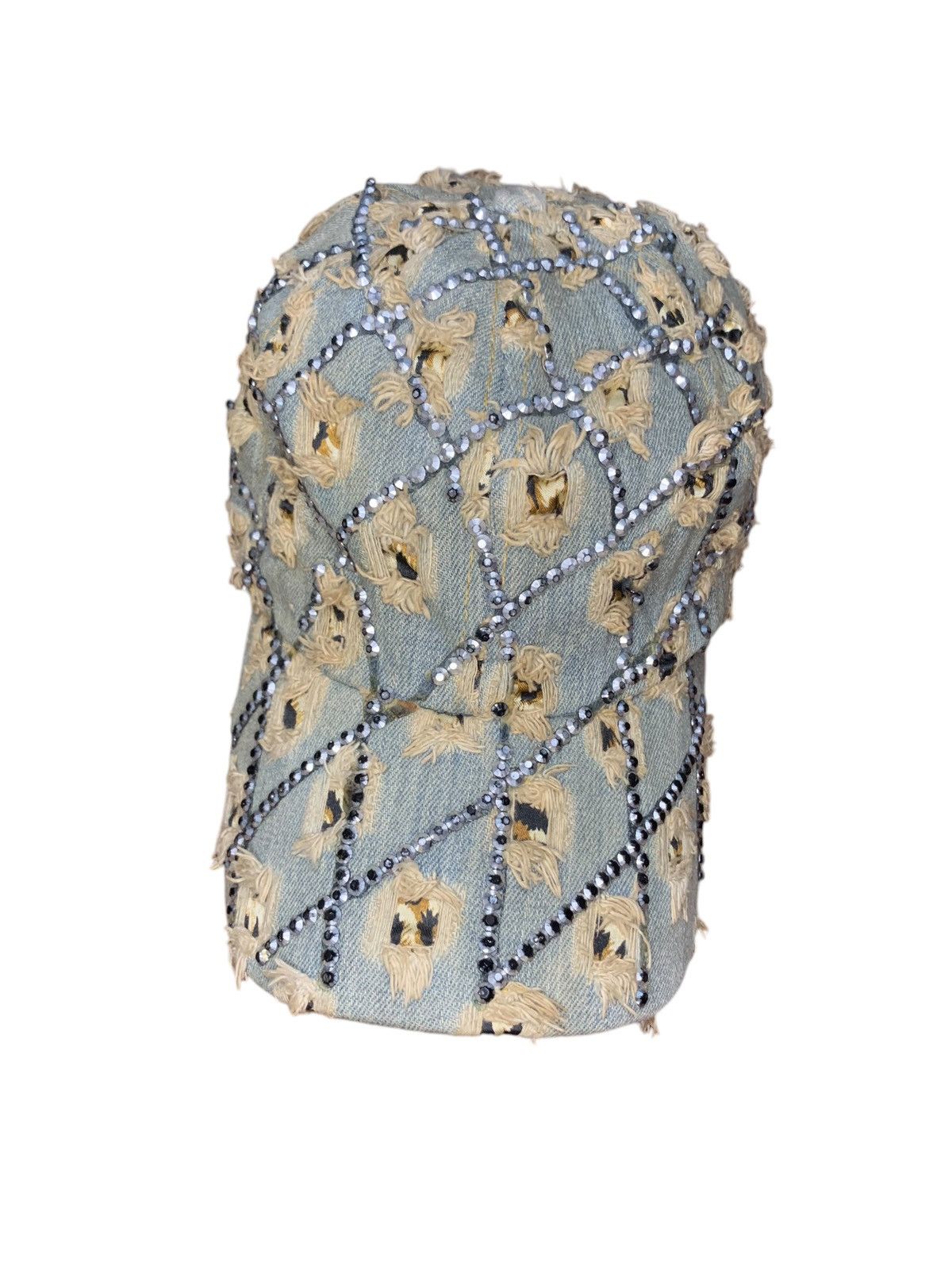 14th Addiction × Beauty Beast × KMRii Vintage japanese distressed studded leopard denim hat Size ONE SIZE - 2 Thumbnail