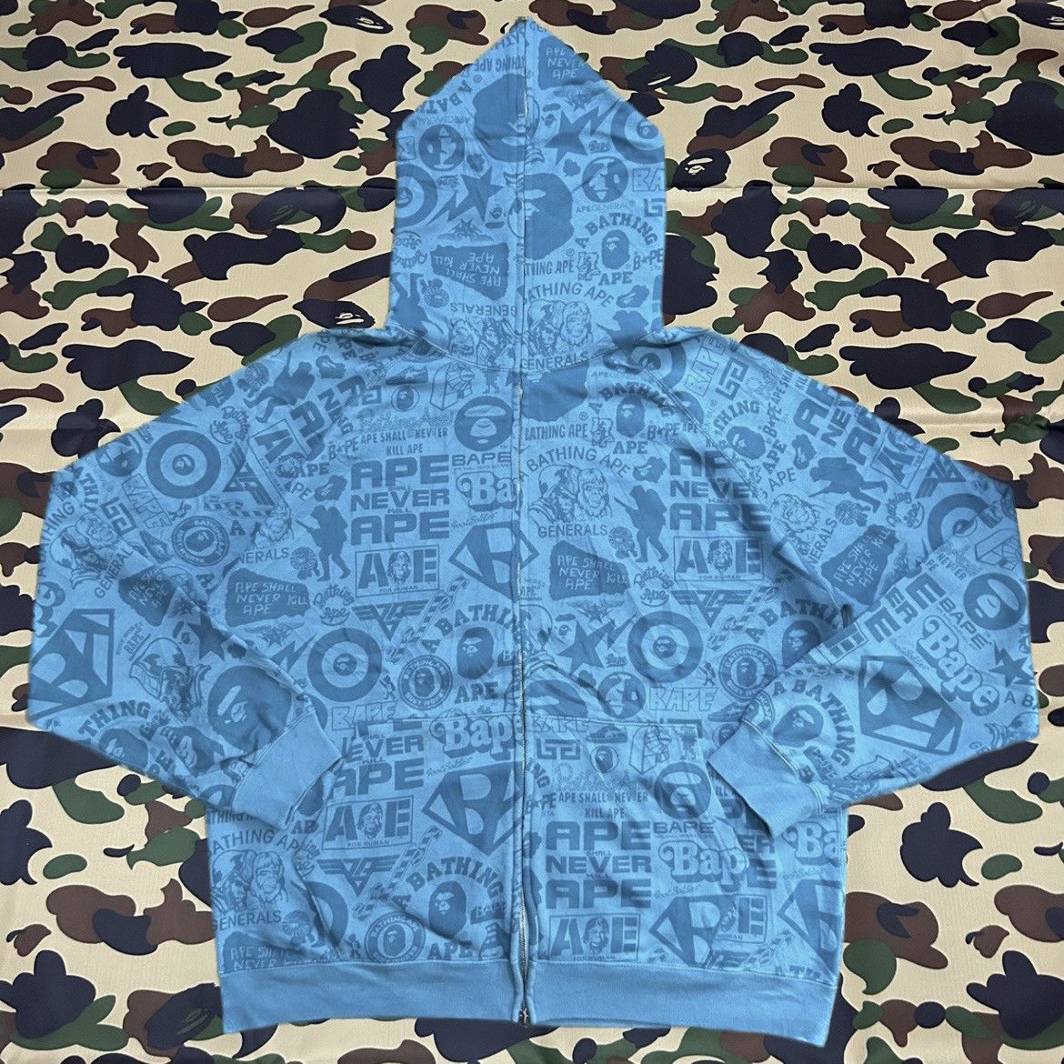 Bape Multi Logo Full Zip Hoodie Size US L / EU 52-54 / 3 - 1 Thumbnail