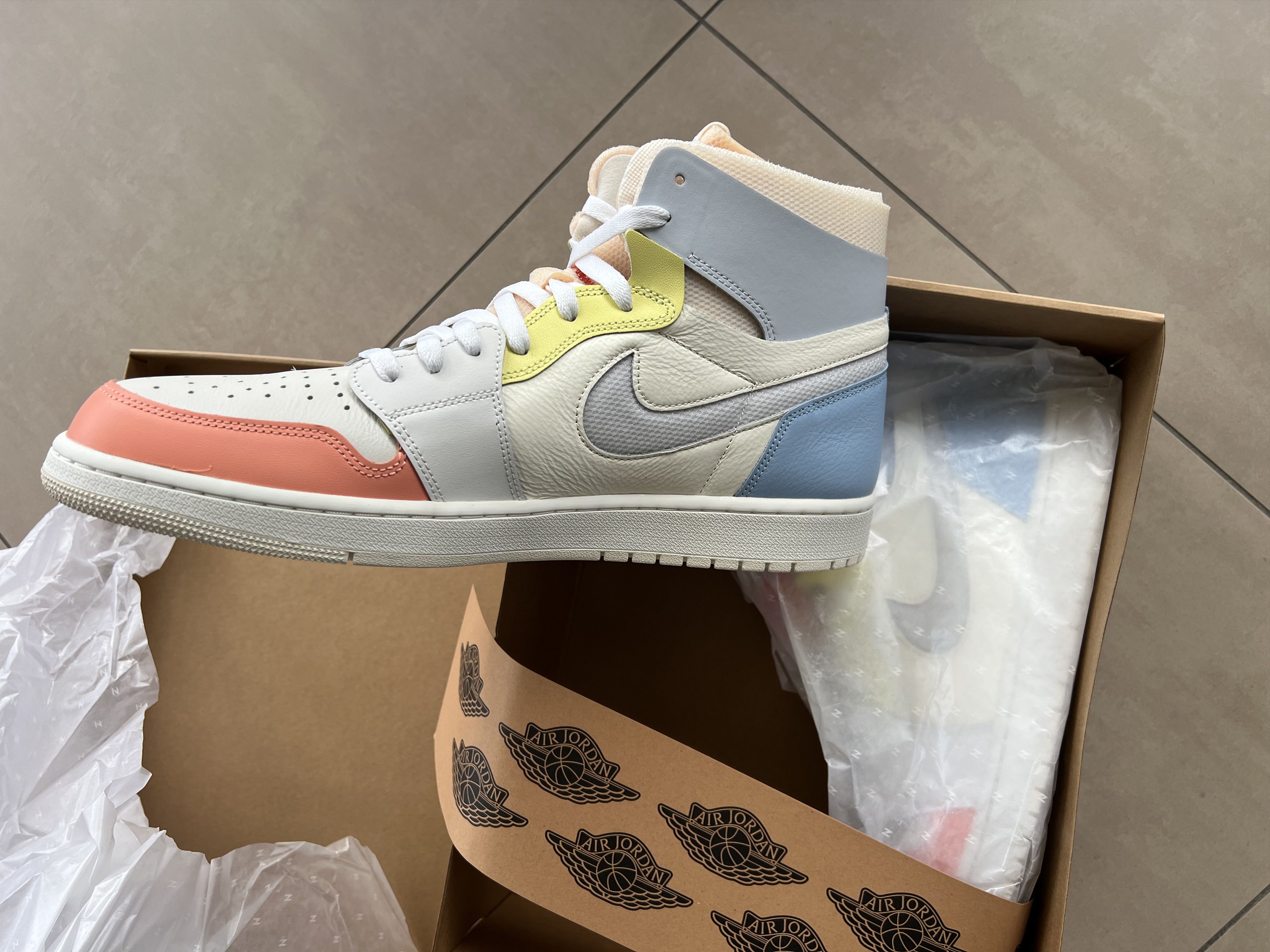 Nike AIR JORDAN 1 ZOOM AIR US 16 DJ6910 100 SAIL/WHITE-LT ZITRON Size US 15 / EU 48 - 4 Thumbnail