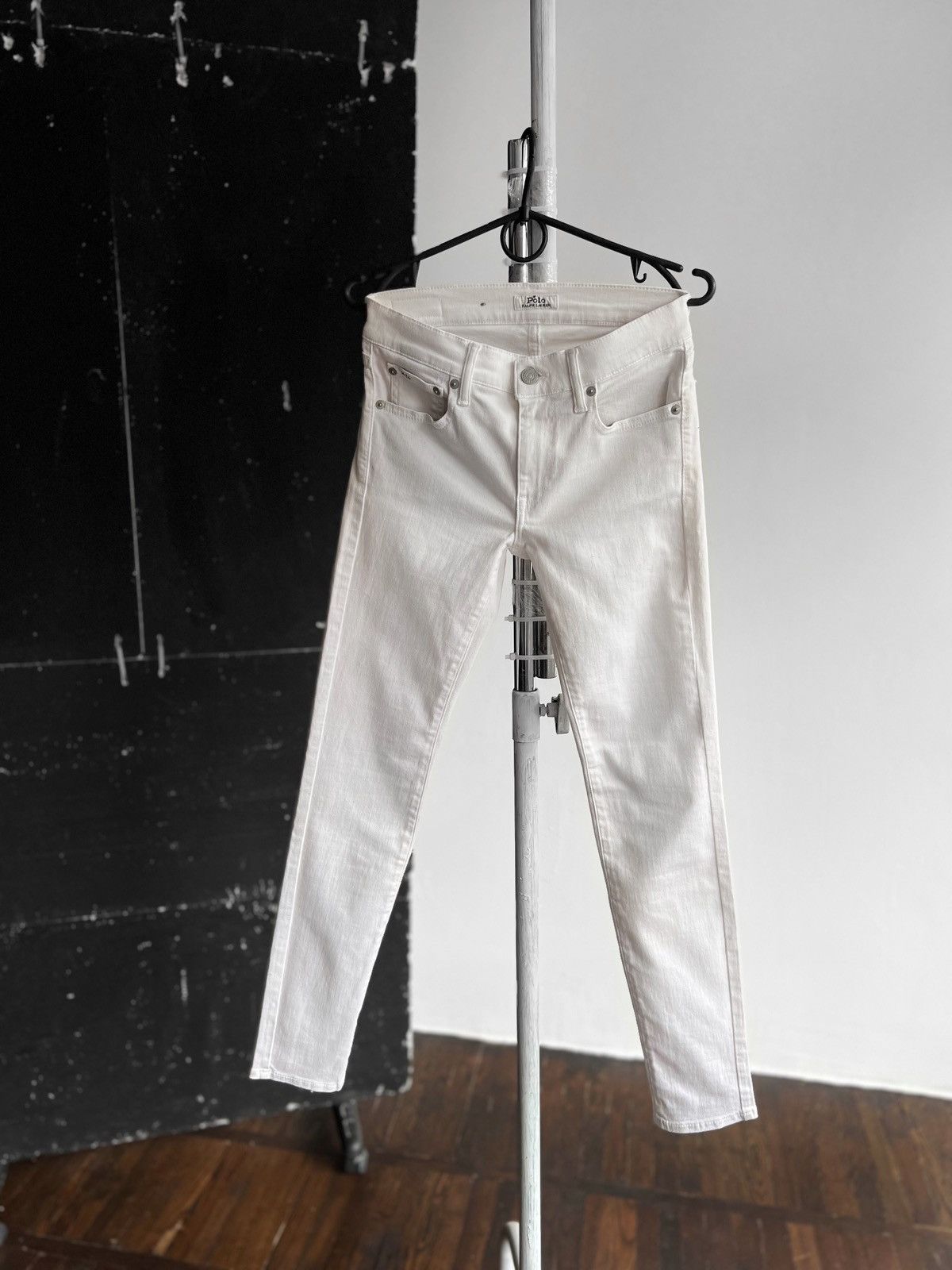 Polo Ralph Lauren × Ralph Lauren Polo Ralph Lauren Womens White Skinny Jeans Zipper Pants Size 27" / US 4 / IT 40 - 1 Thumbnail