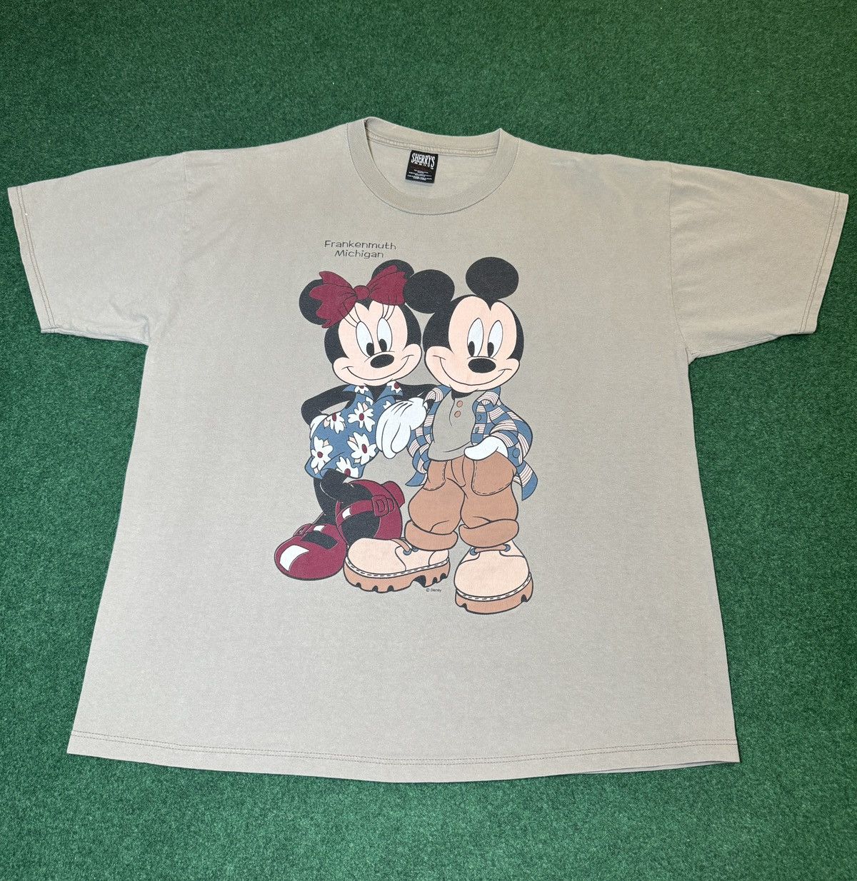 Disney × Vintage Vintage 90s Disney Hip Hop Mickey Minnie Mouse T Shirt Size US XL / EU 56 / 4 - 1 Thumbnail