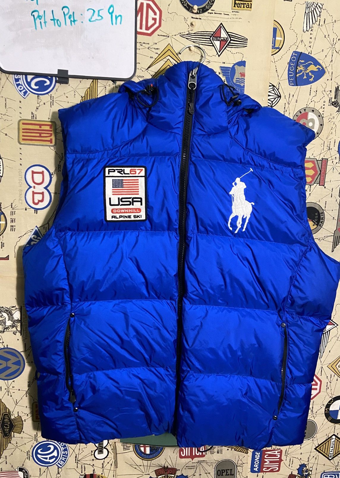 VINTAGE POLO RALPH LAUREN BLUE 1990S VEST PUFFER JACKET