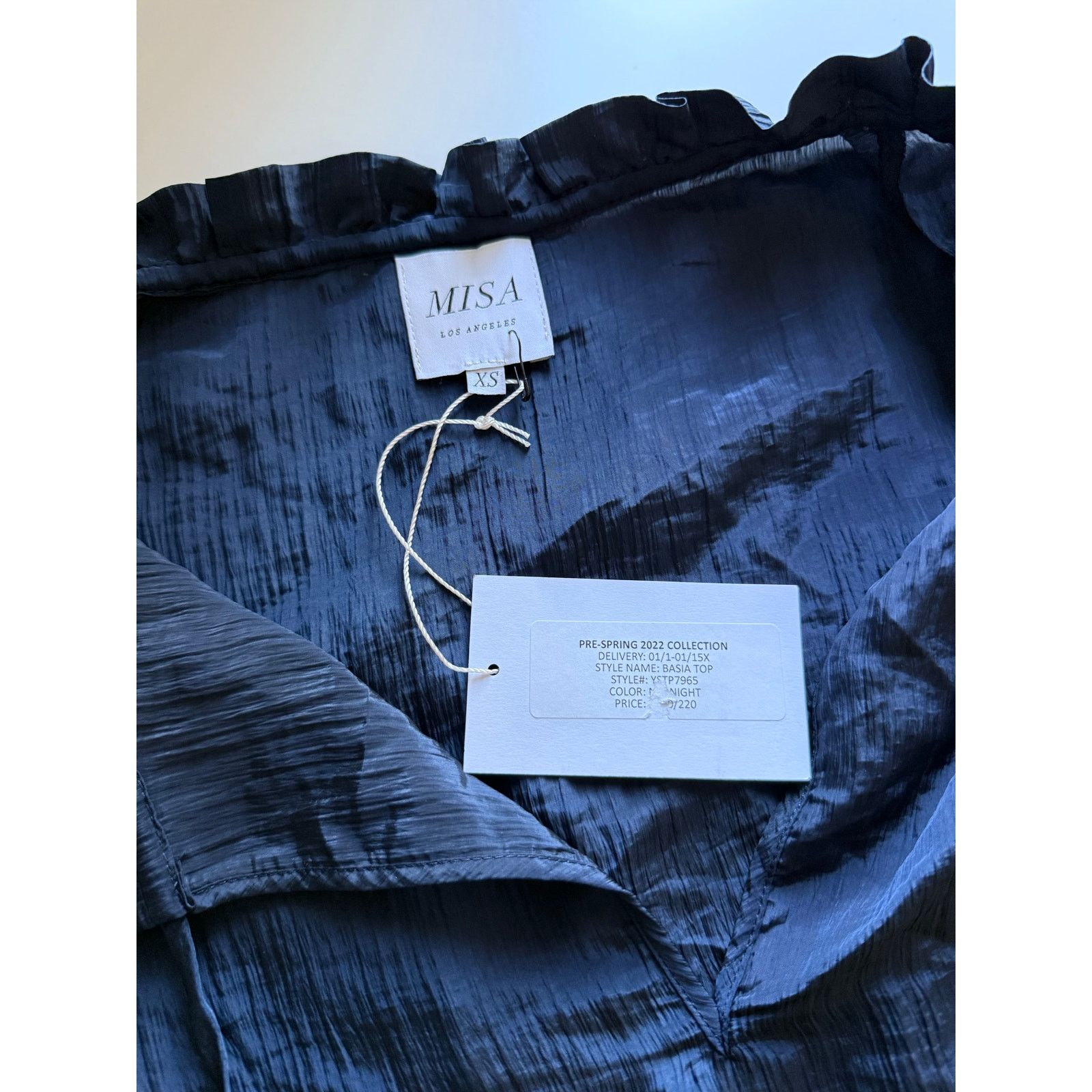 MISA Los Angeles $220 NEW Misa LA Basia Top - Midnight Navy - XS Size XS / US 0-2 / IT 36-38 - 8 Thumbnail