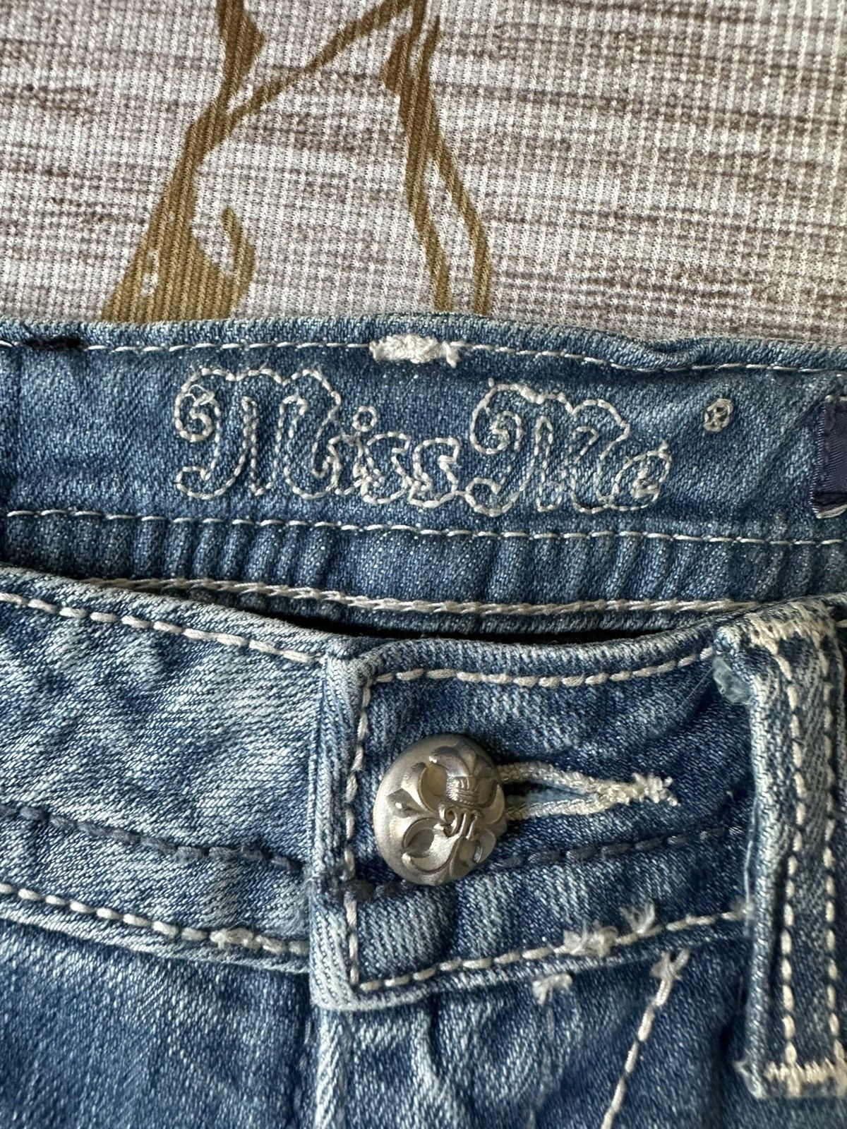 Miss Me FLARE Miss Me Distressed Swaroski Design Jeans Size 28" / US 6 / IT 42 - 14 Thumbnail