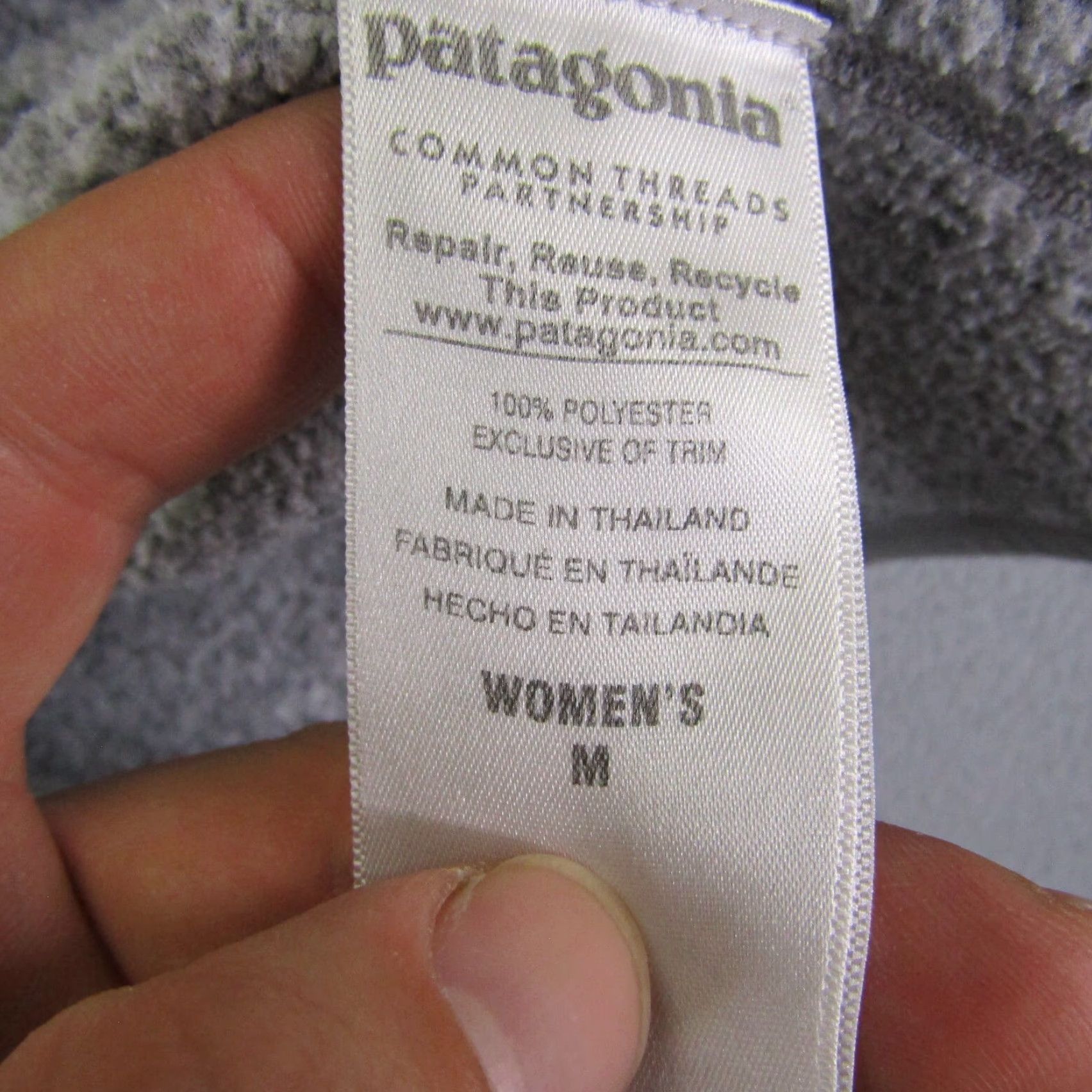 Patagonia Patagonia Better Sweater Womens M Gray 1/4 Zip Fleece Pullover Outdoors Jacket Size M / US 6-8 / IT 42-44 - 5 Thumbnail