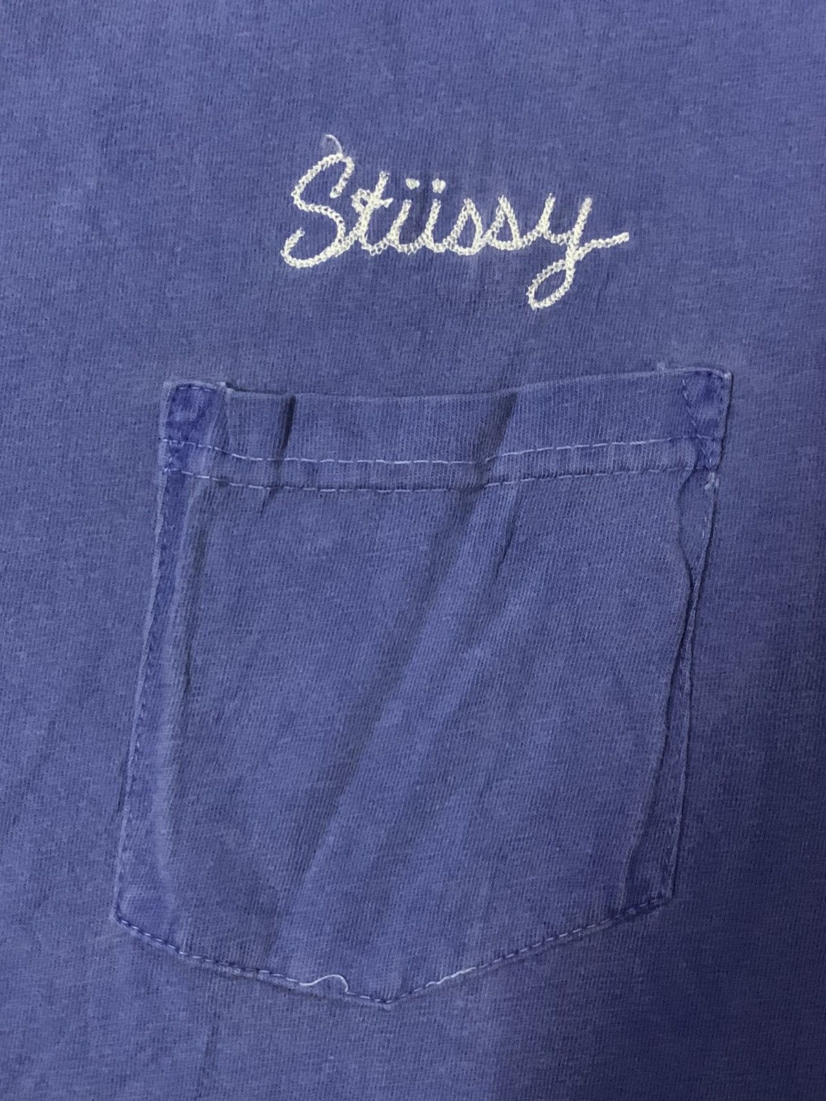 Stussy × Vintage Stussy Single Pocket Spellout Tee Size US M / EU 48-50 / 2 - 3 Thumbnail